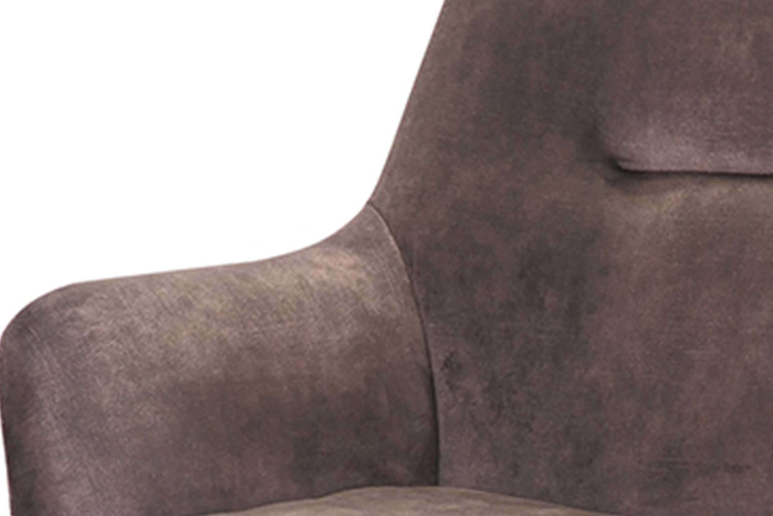 Chaise pivotante Modesta velours côtelé - taupe - Image 4