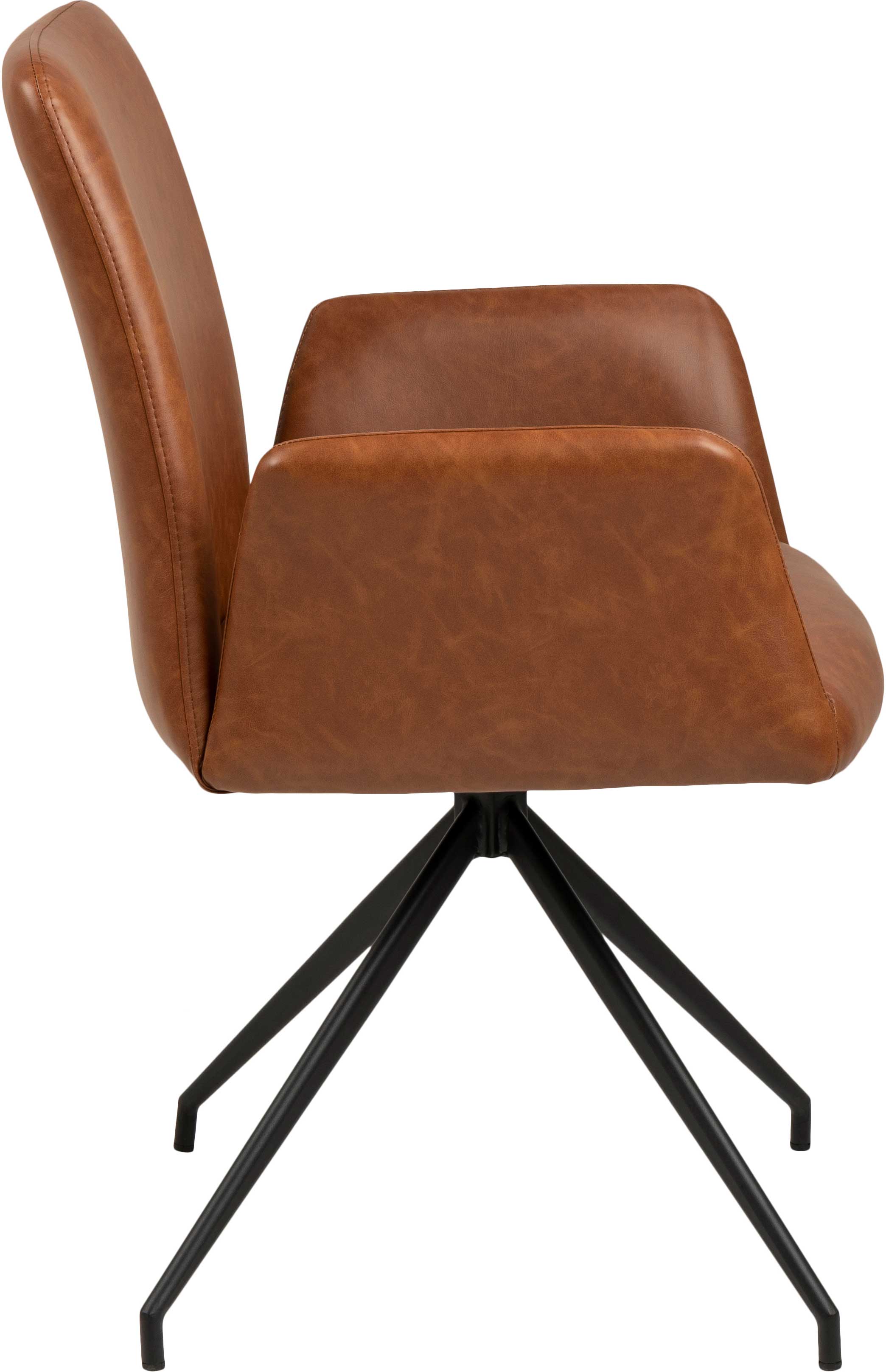 Chaise pivotante Robert - cognac/noir - Image 9