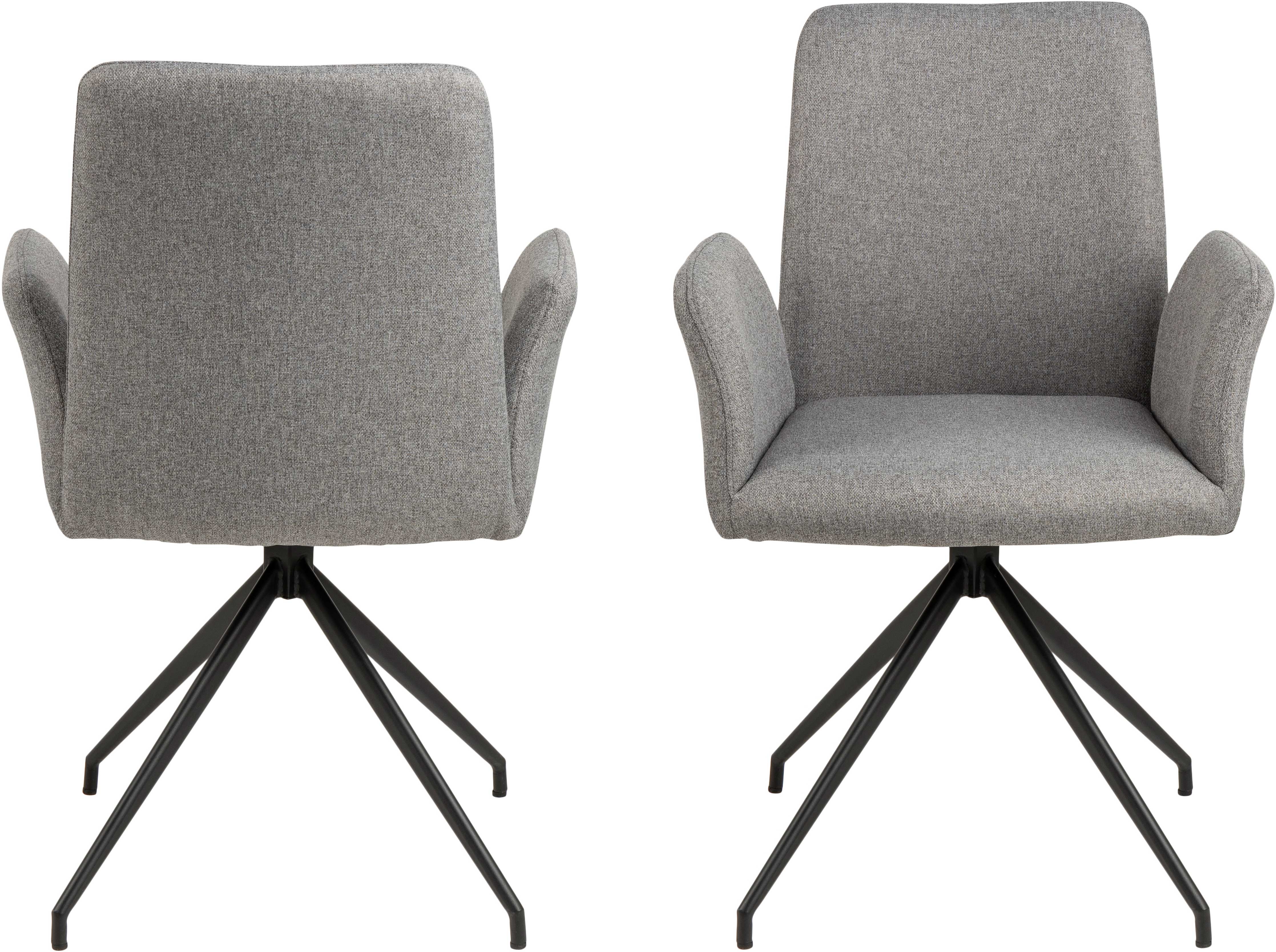 Chaise pivotante Robert - gris clair/noir - Image 2