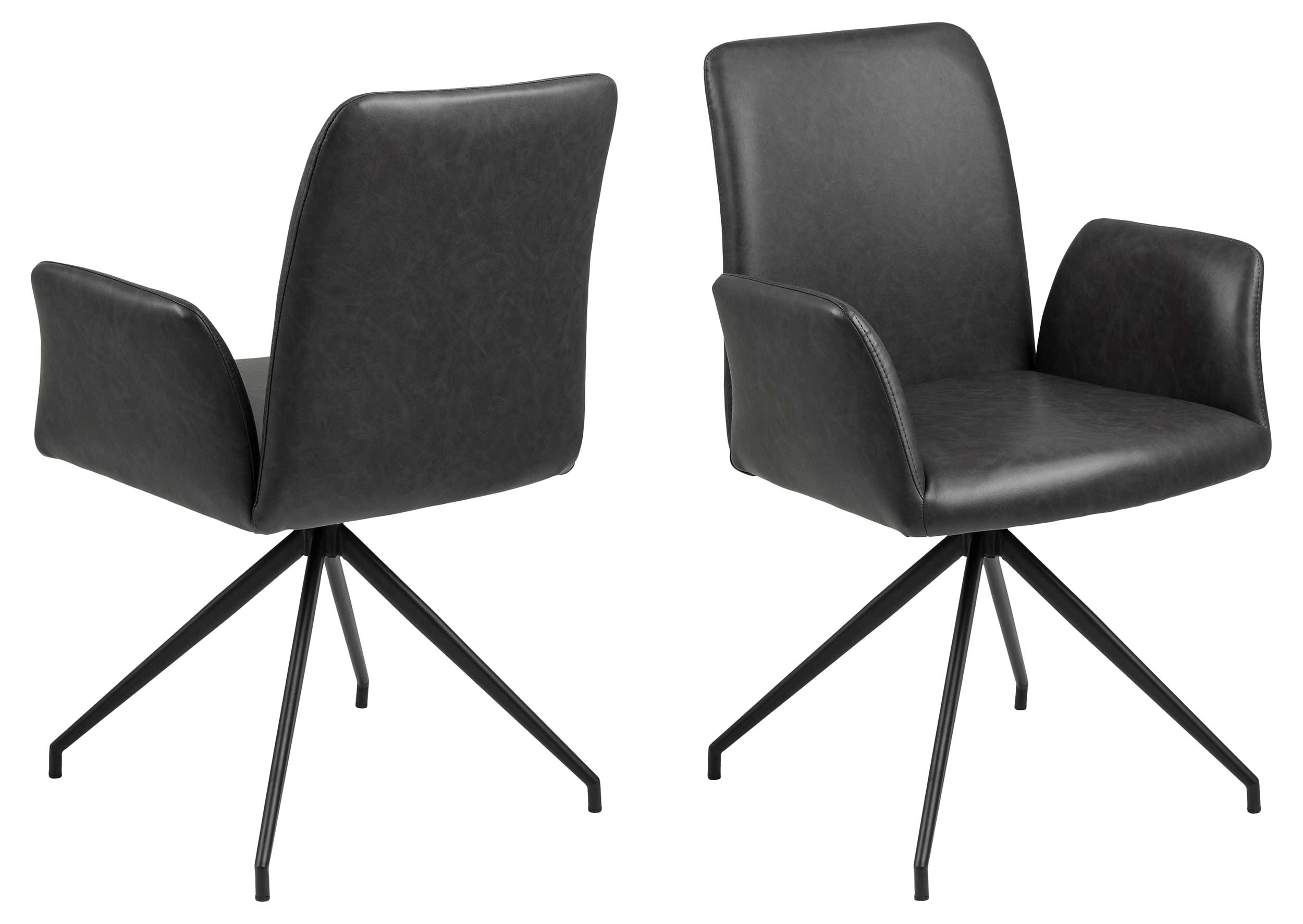 Chaise pivotante Robert - noir