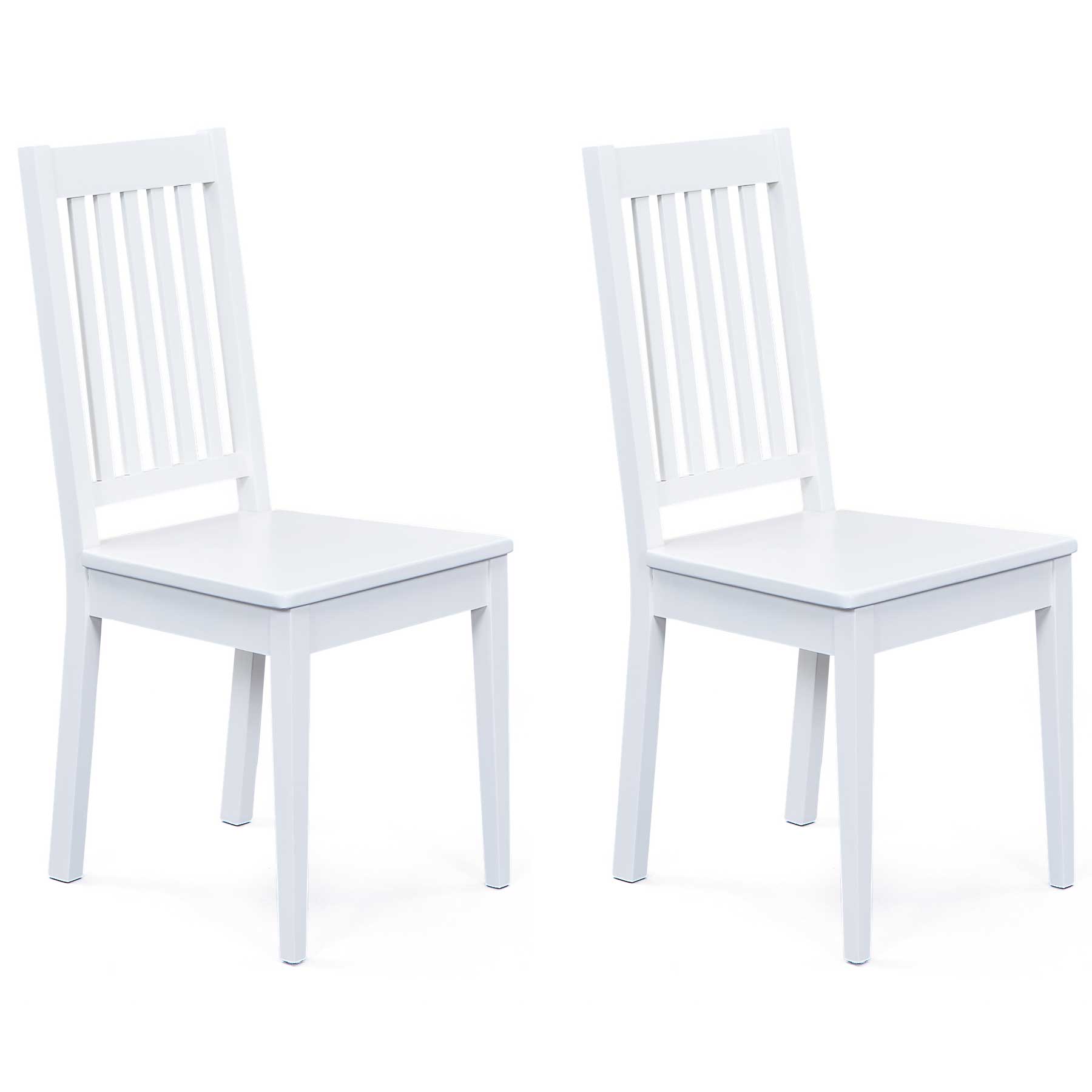 Chaise salle à manger Westerland bois de hêtre massif - blanc