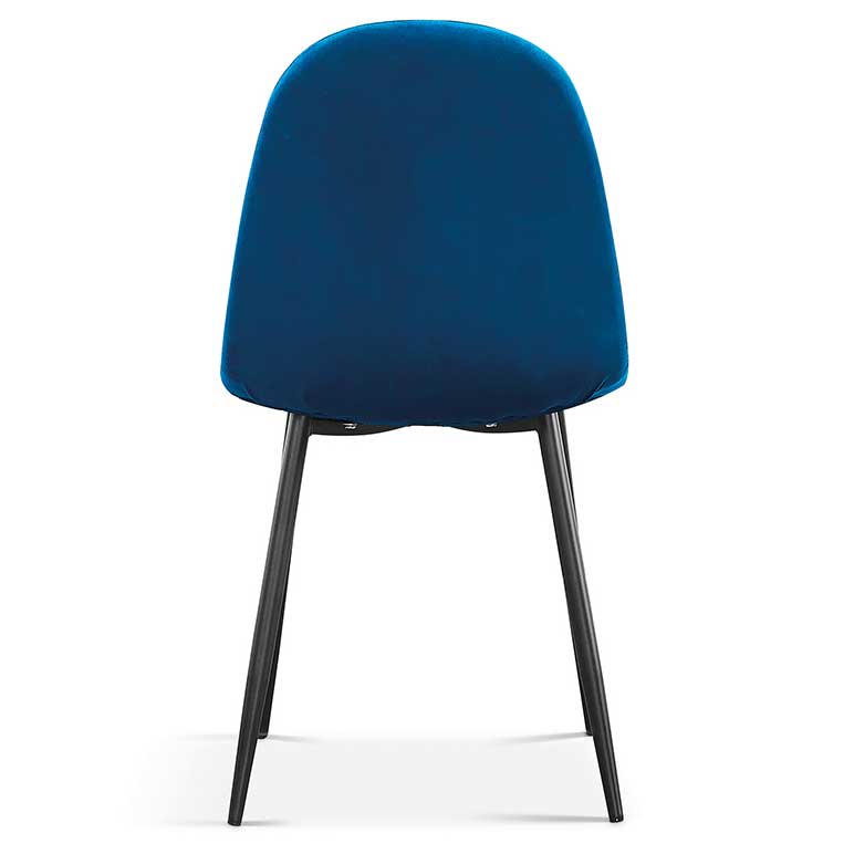 Chaise Valeska velours - bleu - Image 2