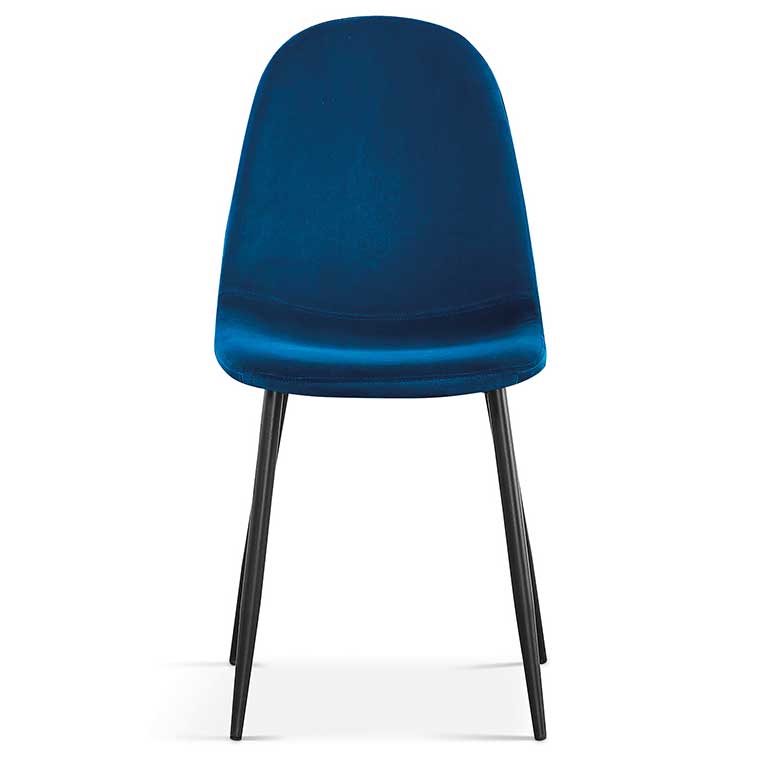 Chaise Valeska velours - bleu - Image 4