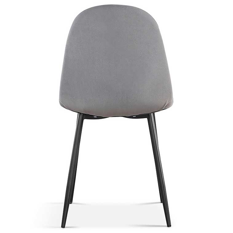 Chaise Valeska velours - gris - Image 2