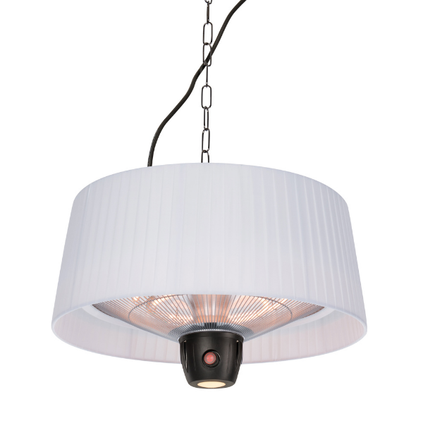 Chauffe-terrasse avec éclairage Alix 50cm pendant - blanc - Image 3