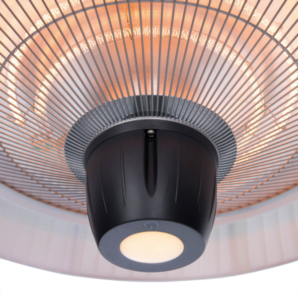 Chauffe-terrasse avec éclairage Alix 50cm pendant - blanc - Image 4