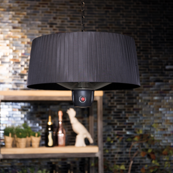 Chauffe-terrasse avec éclairage Alix 50cm pendant - noir - Image 2