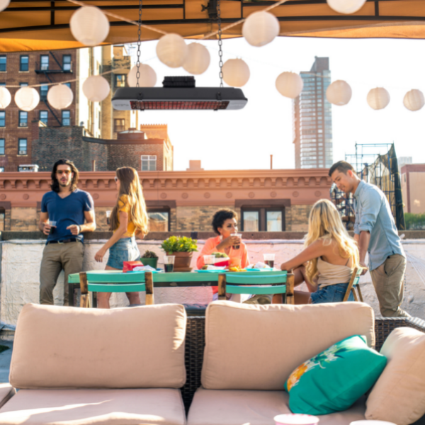 Chauffe-terrasse Isaac 70cm modèle suspendue - noir - Image 2