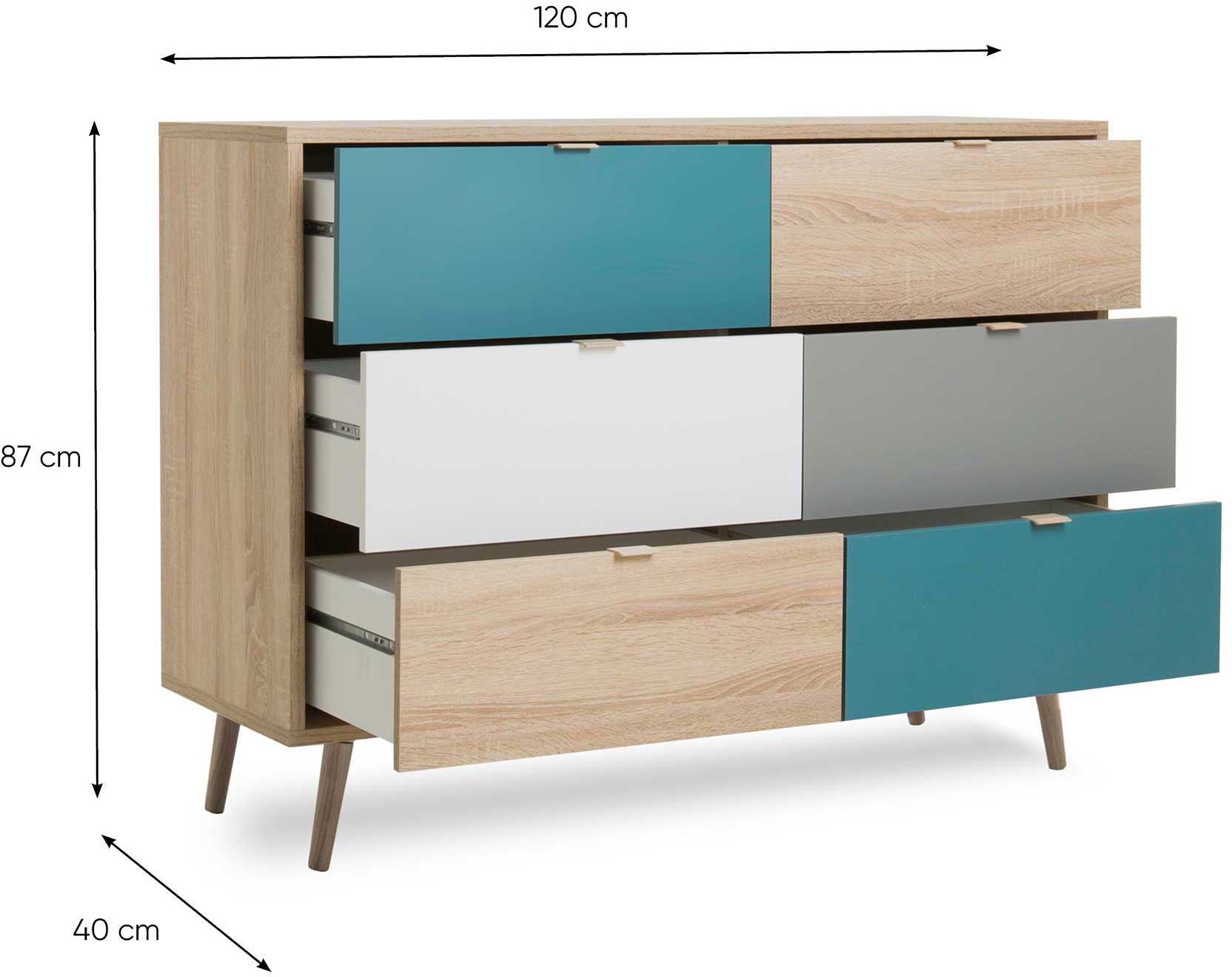 Chiffonnier Cuba 6 tiroirs - Image 2