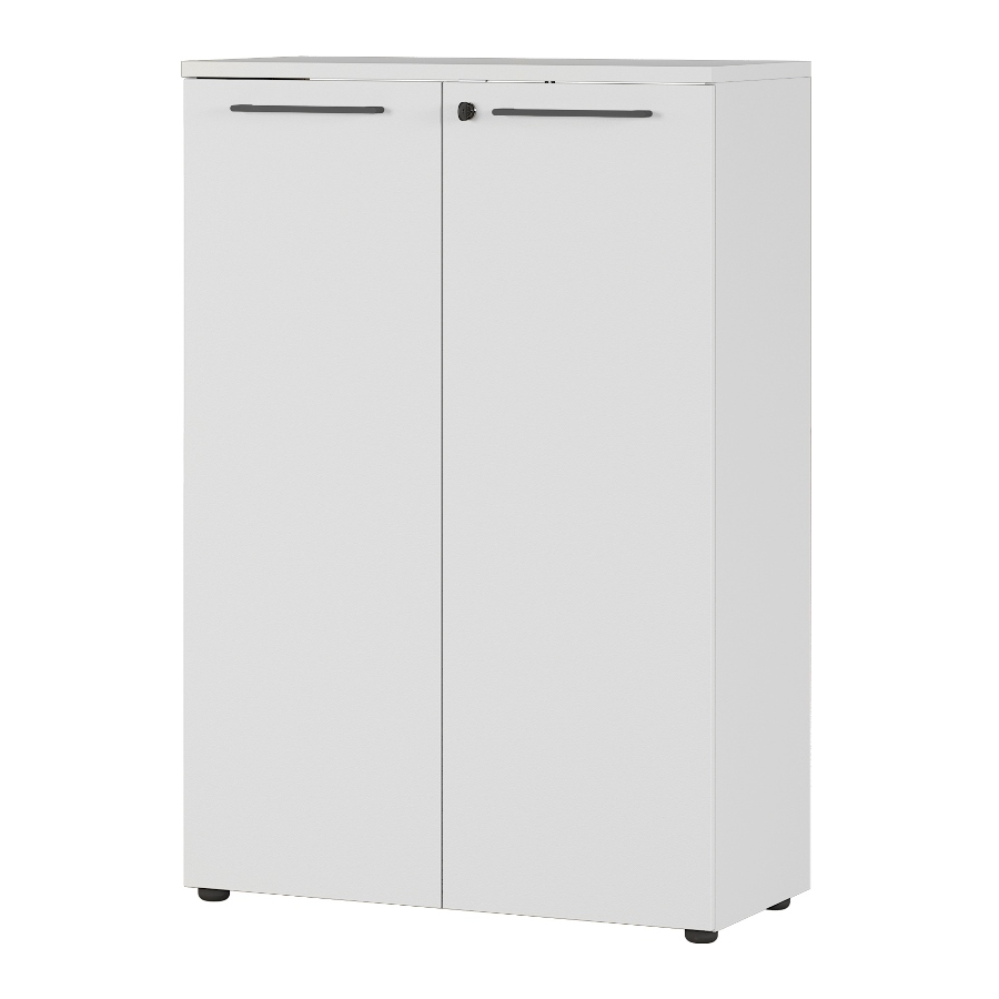 Classeur bas Osmond 80cm à 2 portes - gris clair - Image 6