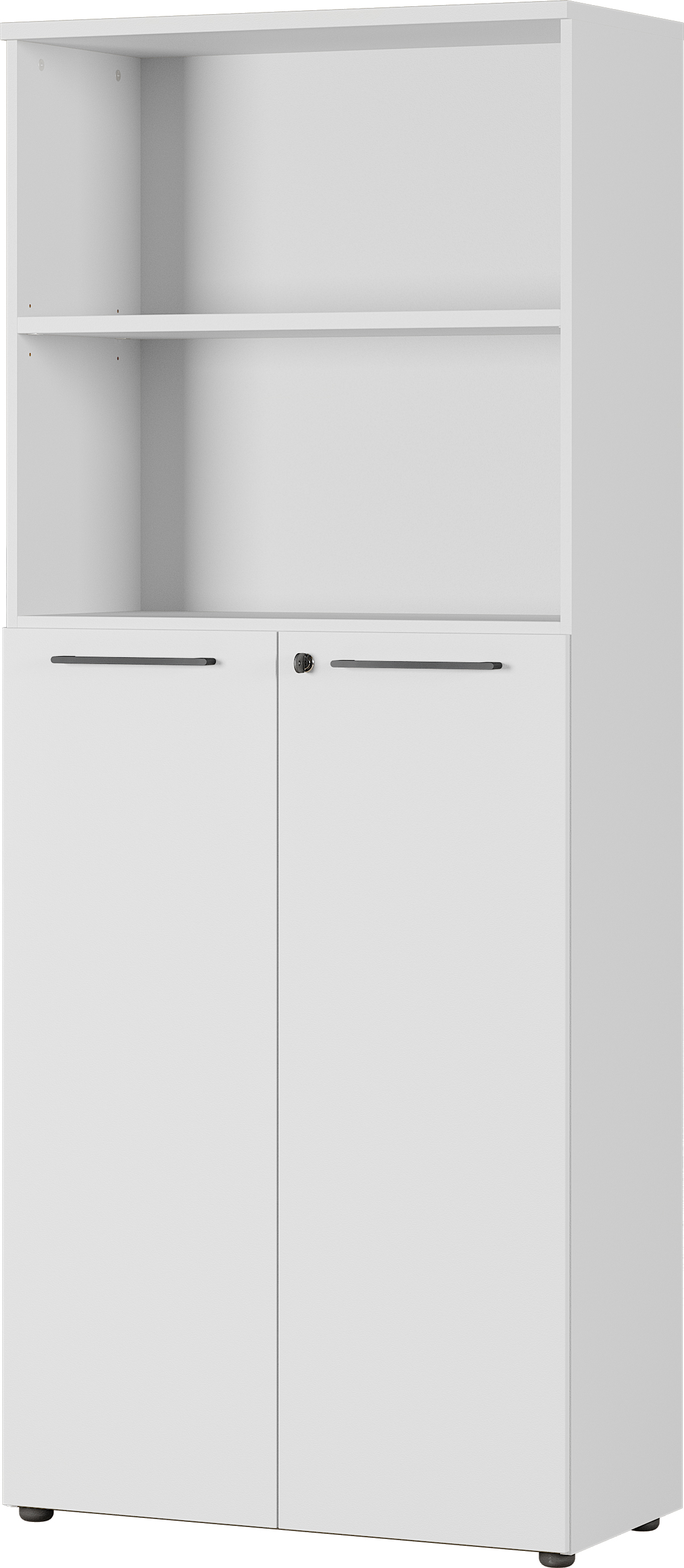 Classeur Osmond 80cm à 2 portes & 2 niches - gris clair - Image 6