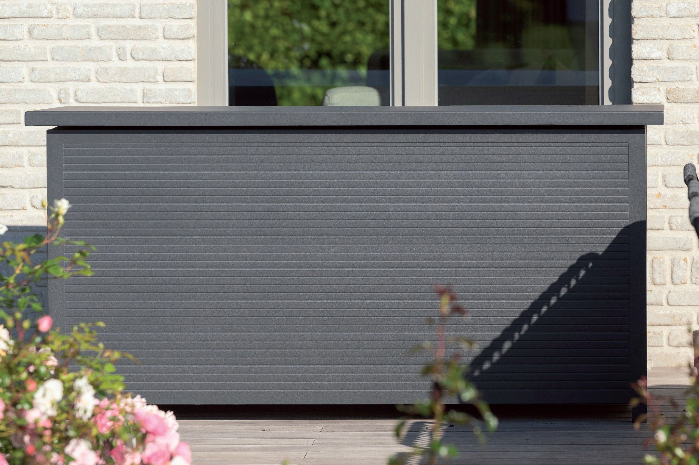 Coffre de jardin Romario 165x80 - anthracite - Image 2