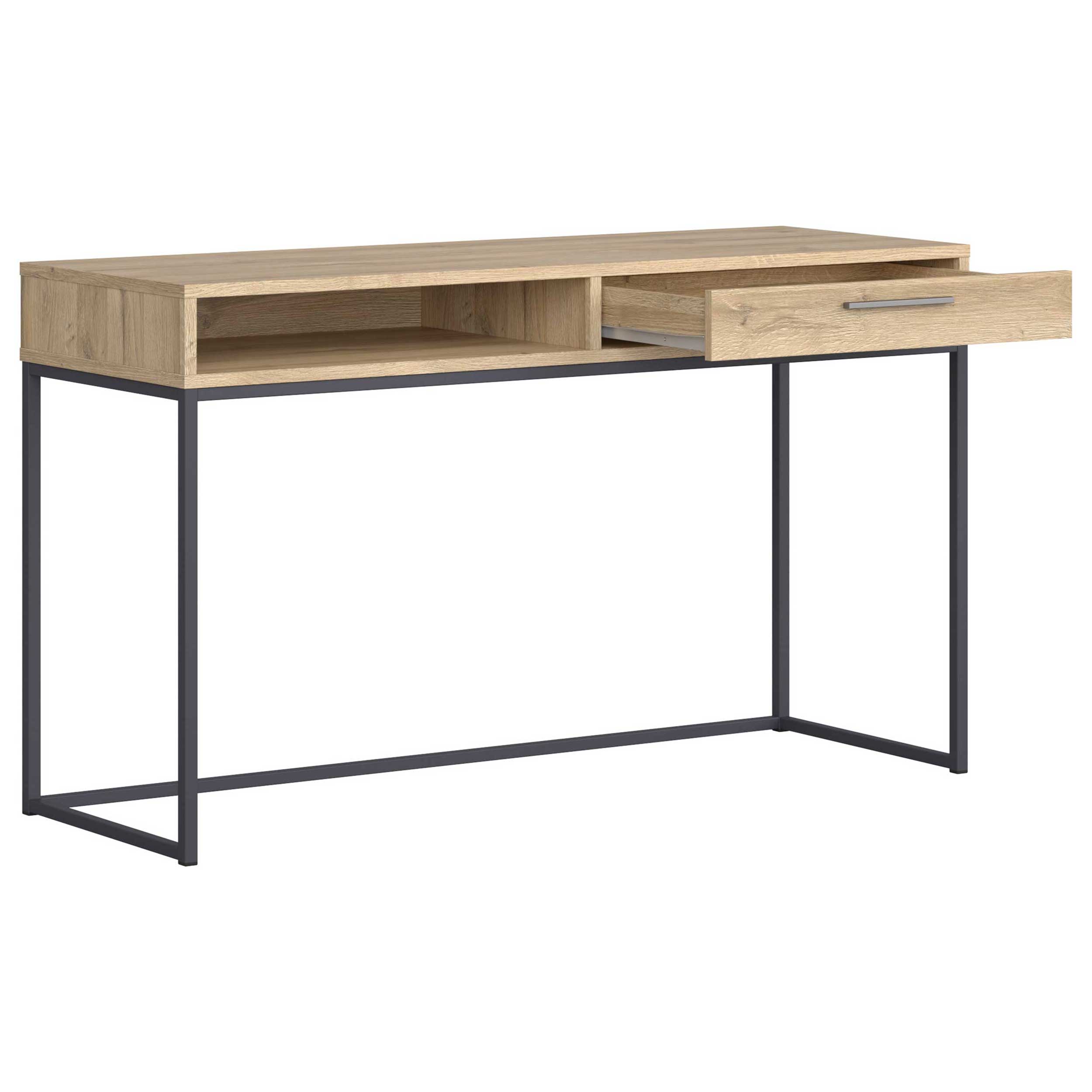 Coiffeuse Chey 130cm, 1 tiroir - chêne clair - Image 3