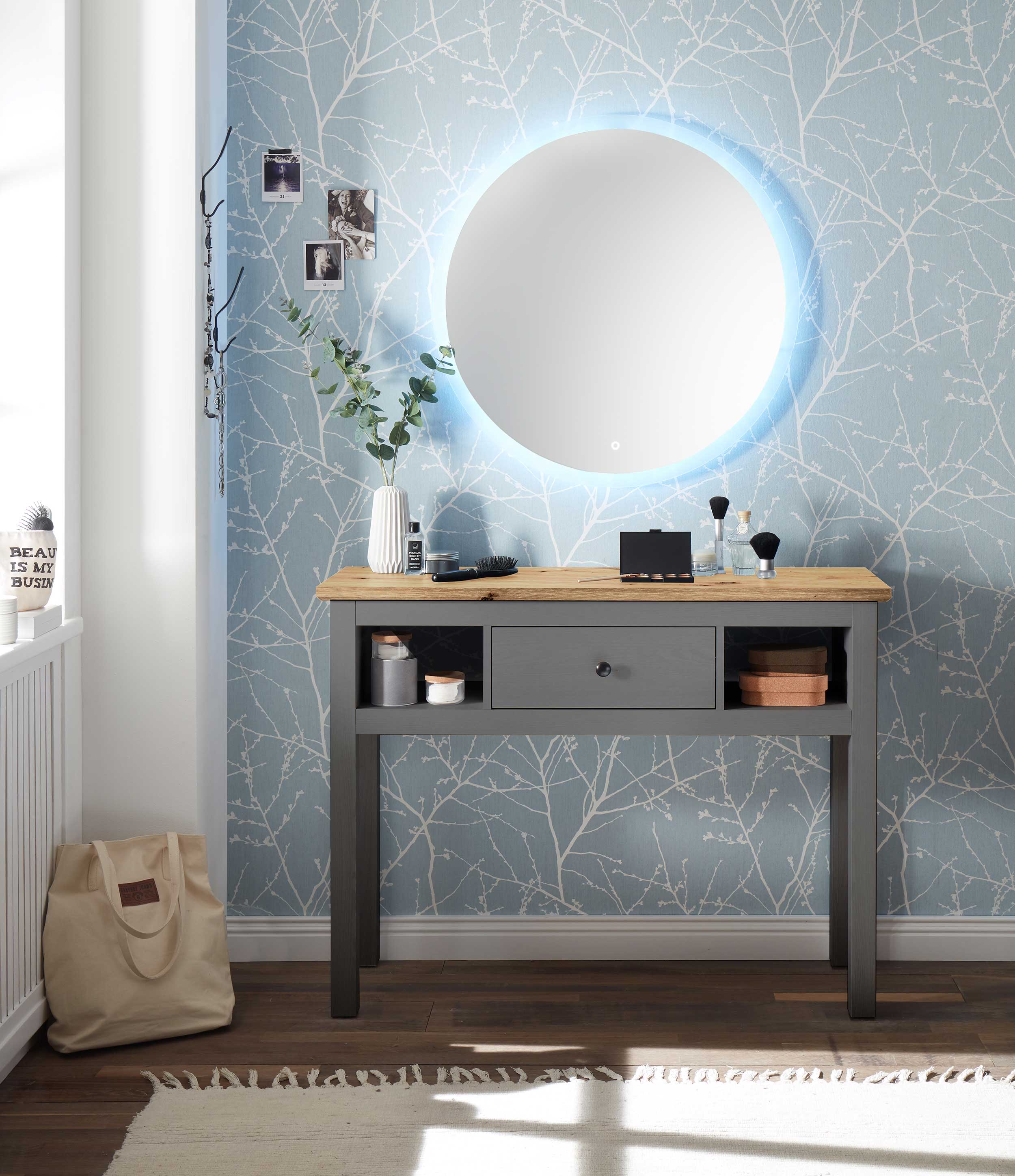 Coiffeuse Enid 114cm1 tiroir - gris - Image 8