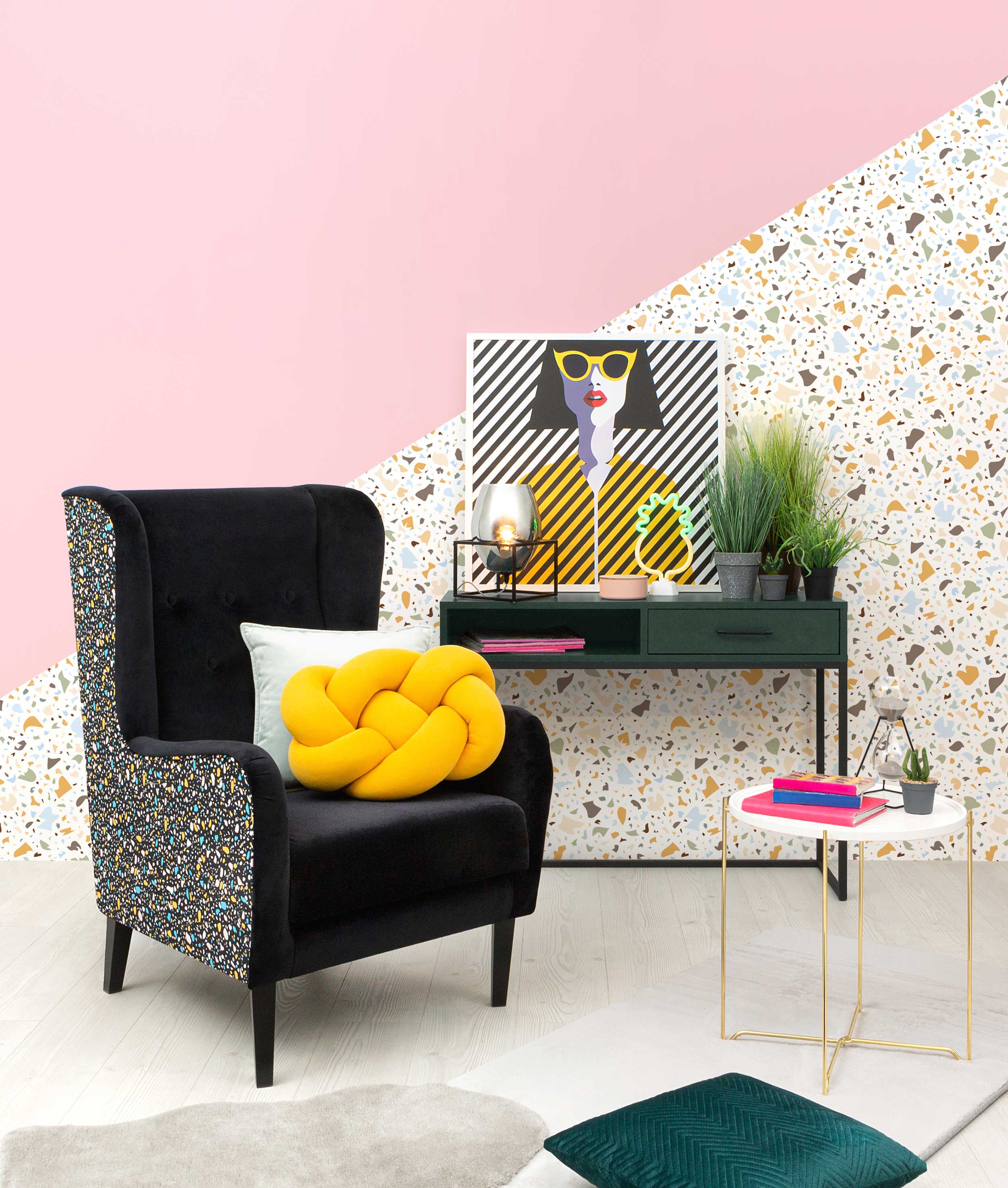 Coiffeuse Lisanne 107cm, 1 tiroir - vert foncé - Image 3