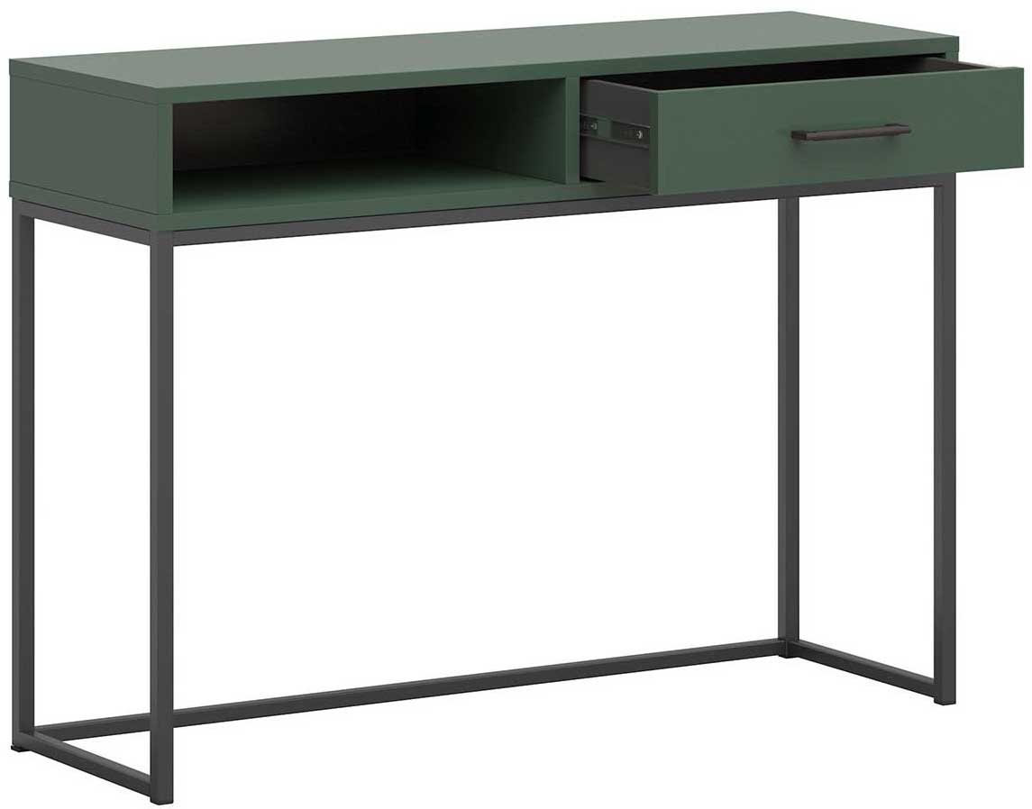 Coiffeuse Lisanne 107cm, 1 tiroir - vert foncé - Image 4