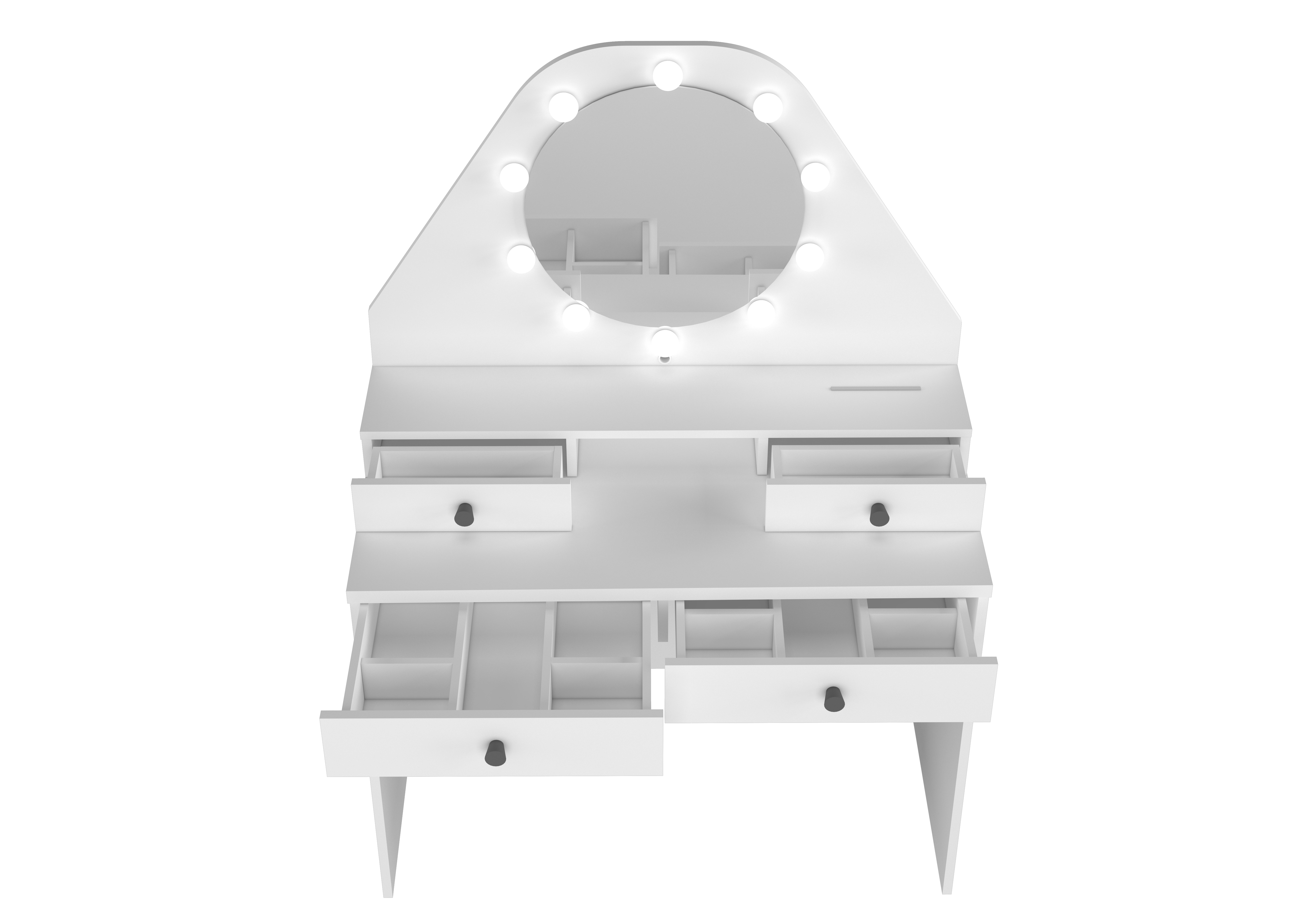 Coiffeuse Star avec éclairage - blanc - Image 7