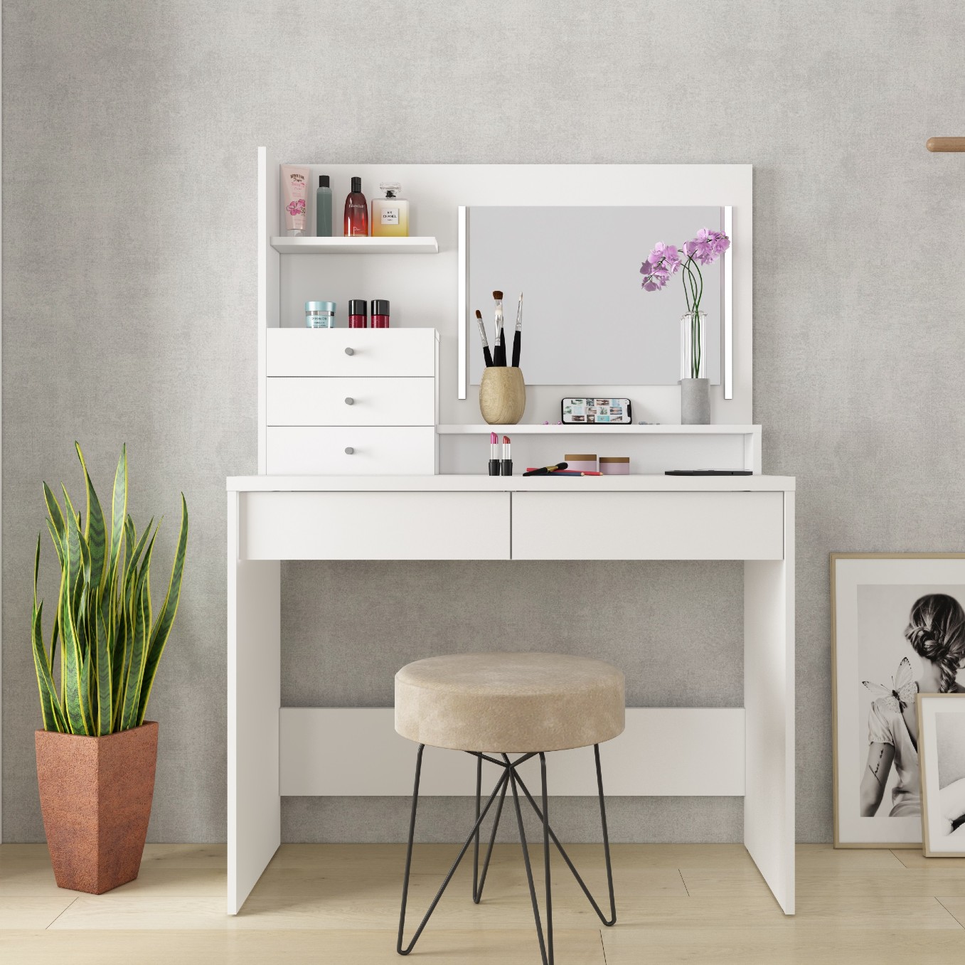 Coiffeuse Wish - blanc