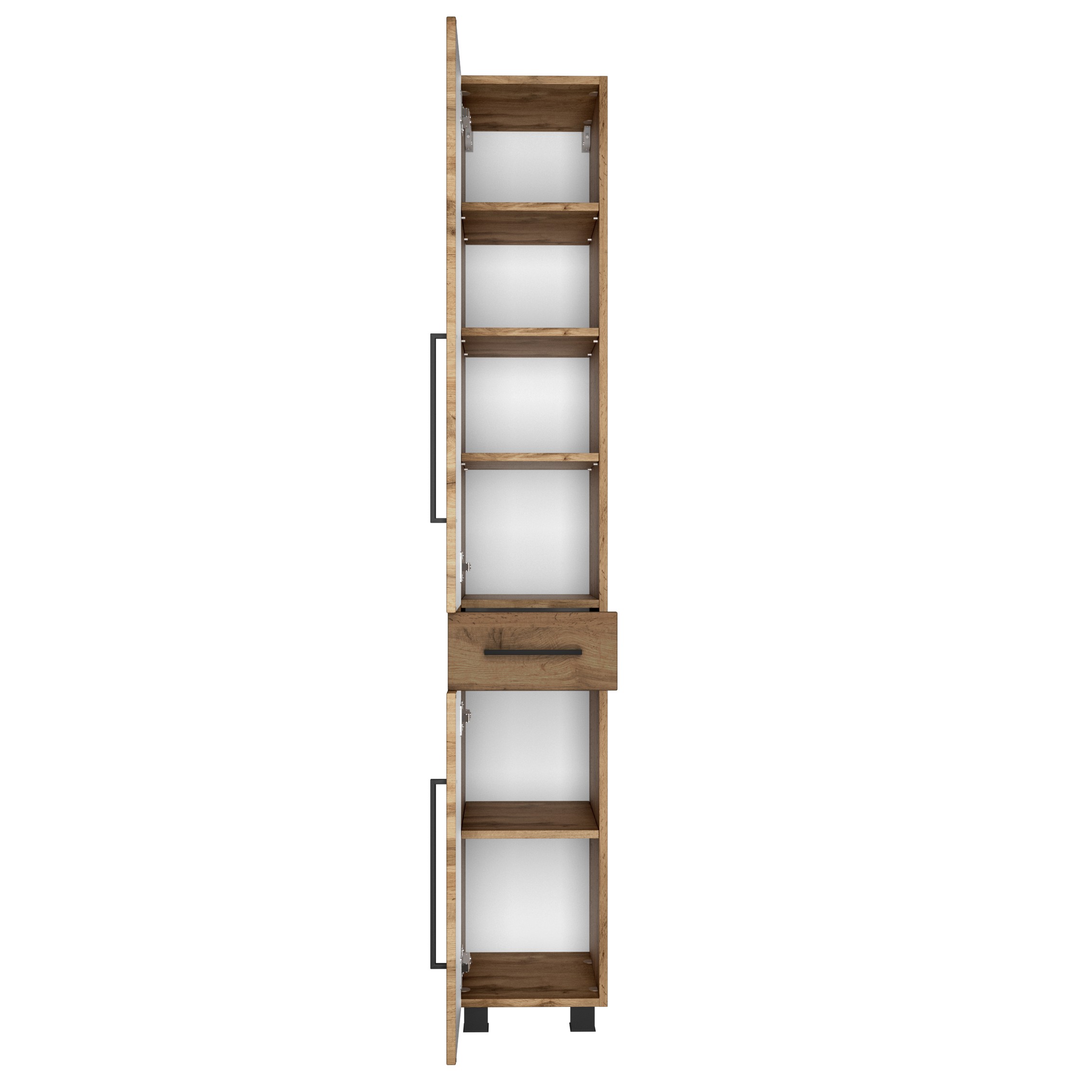 Colonne Dusan à 2 portes & 1 tiroir - chêne wotan - Image 6