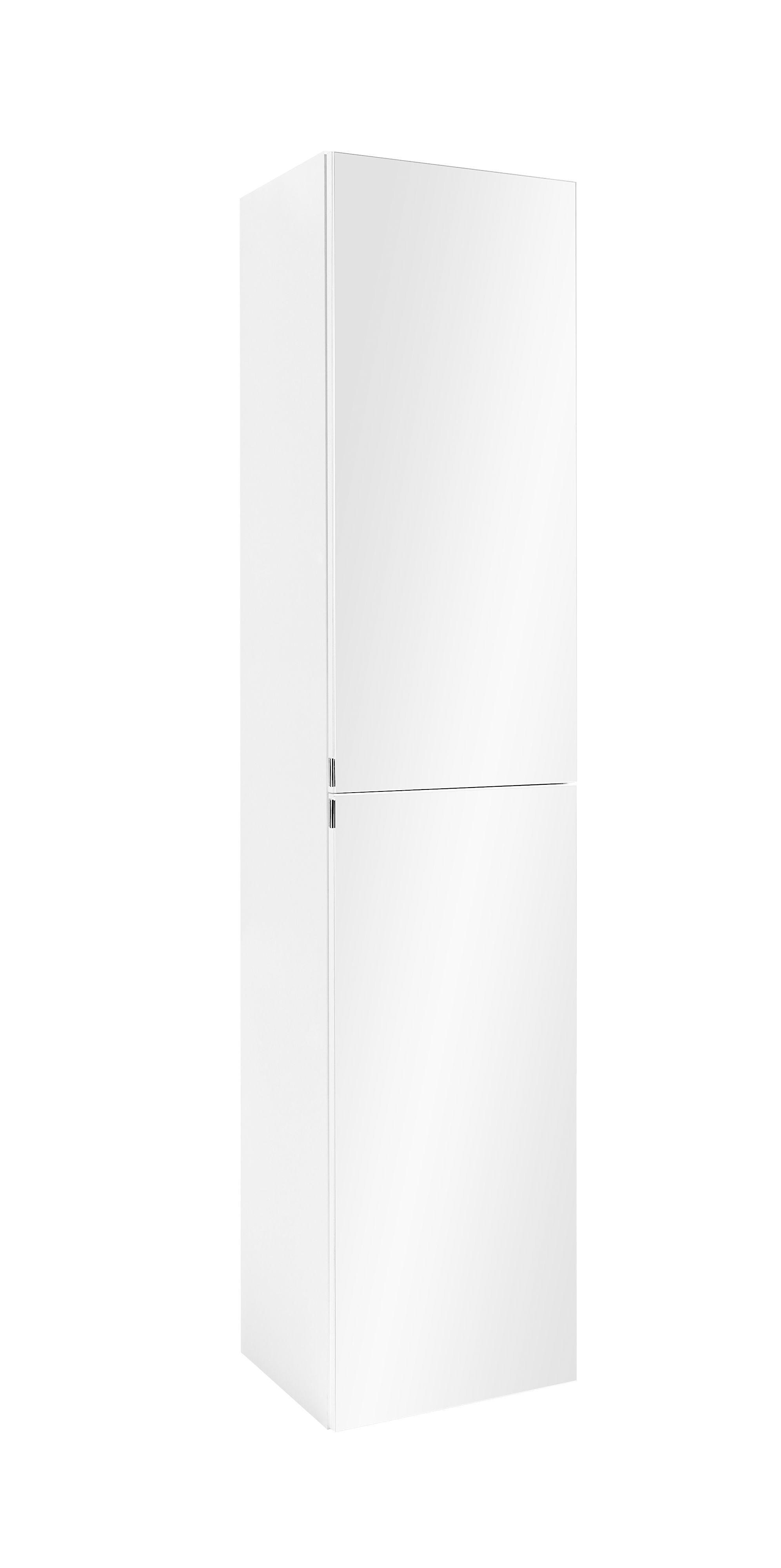 Colonne Florent 40cm avec miroir & 2 portes - blanc - Image 3