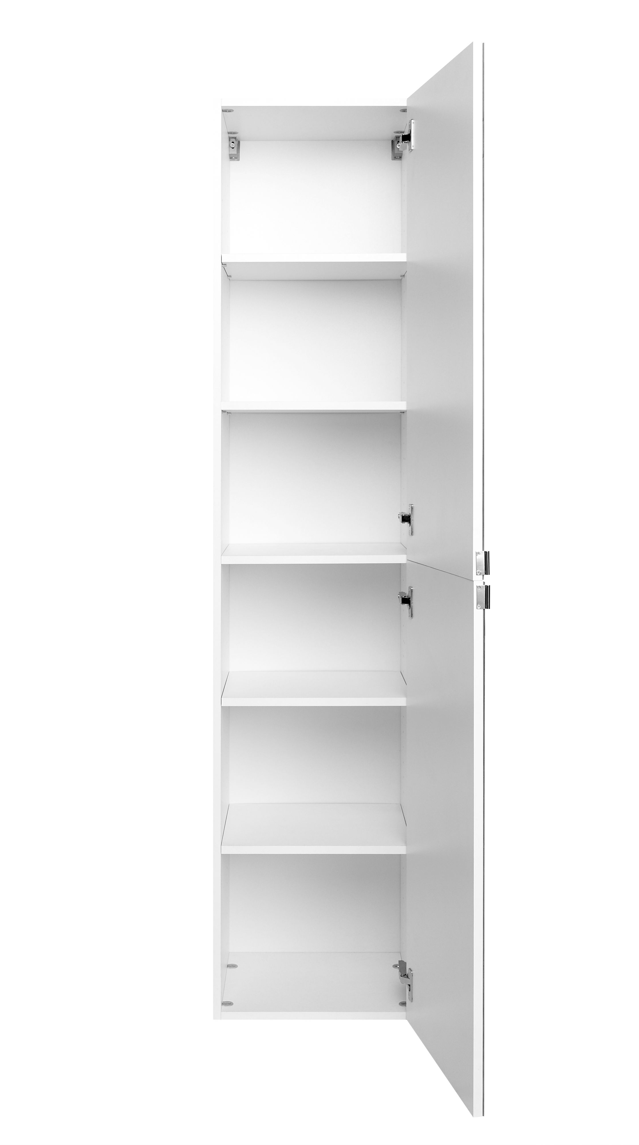 Colonne Florent 40cm avec miroir & 2 portes - blanc - Image 4