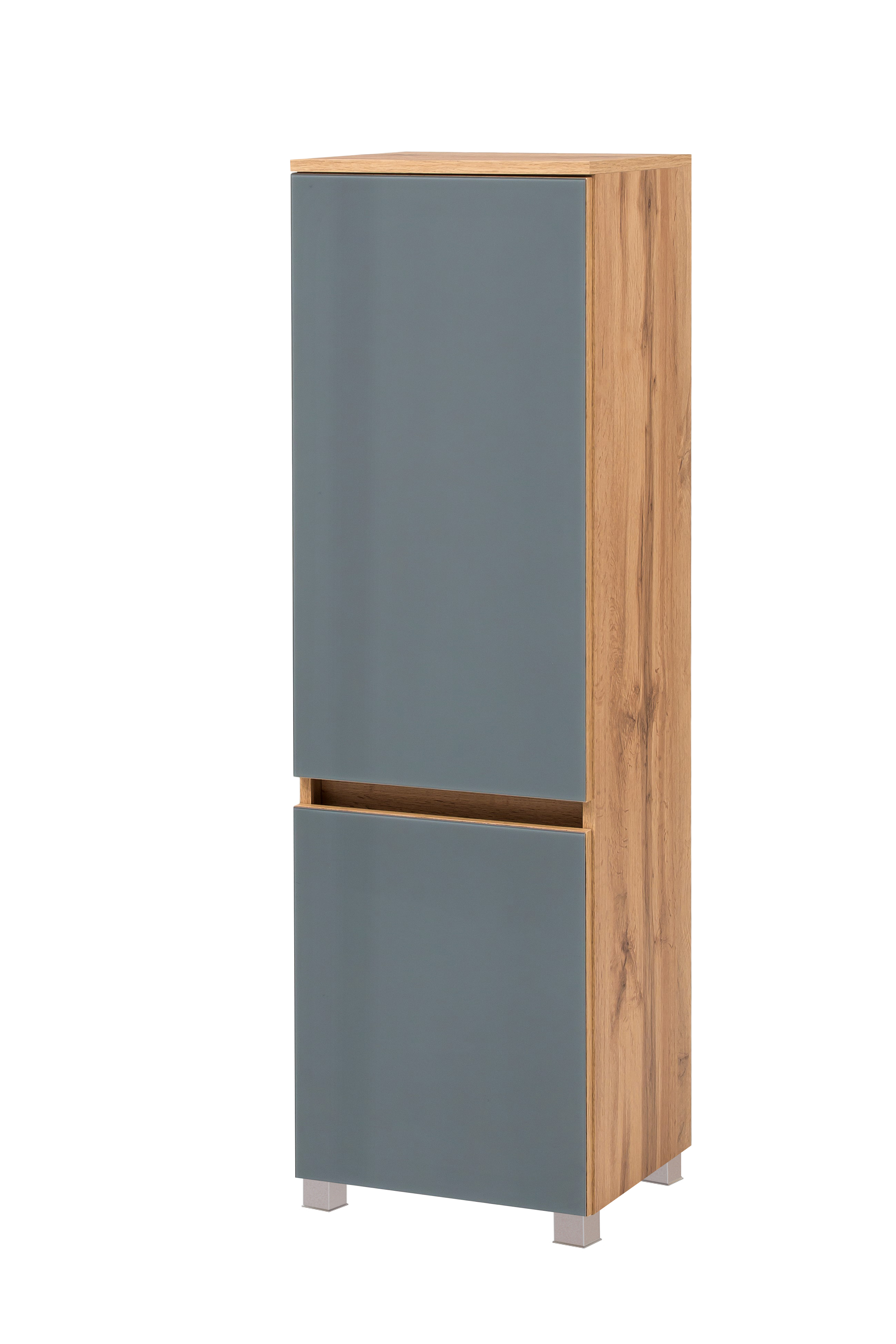 Colonne Helina 40cm 2 portes - chêne/gris - Image 10