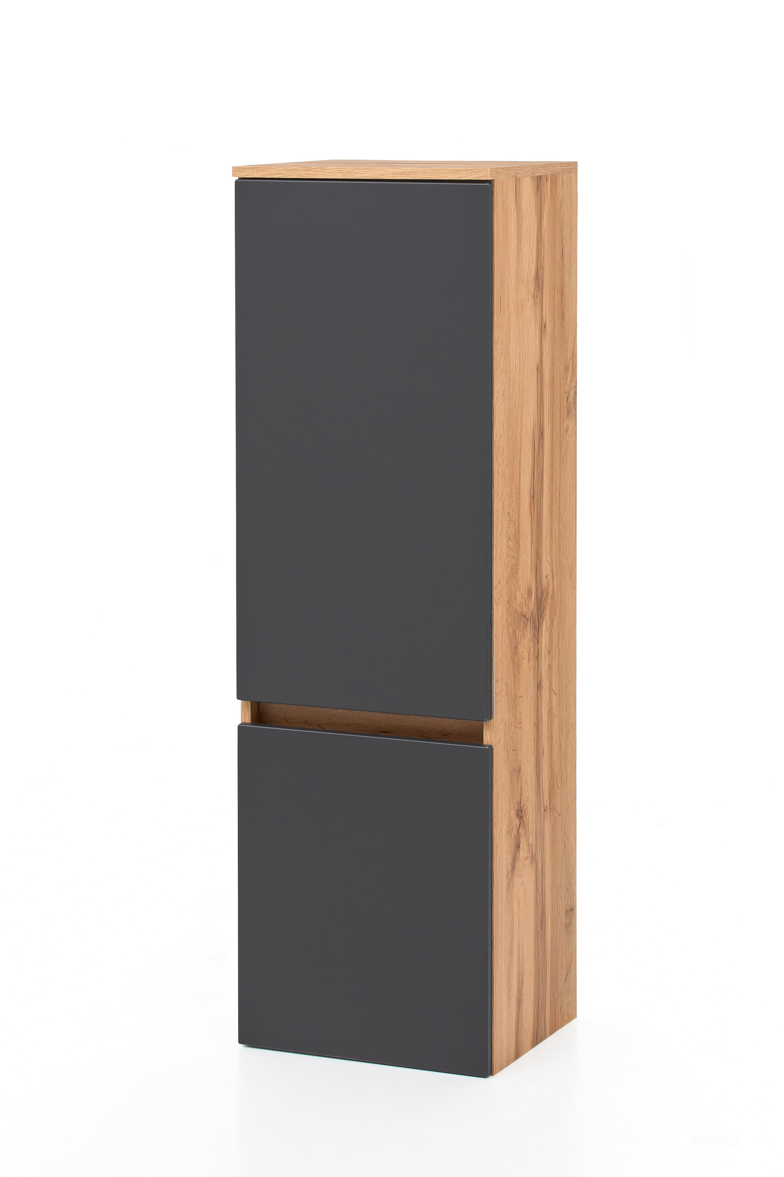 Colonne Kornel/Luna 40cm 2 portes - chêne/gris mat - Image 10