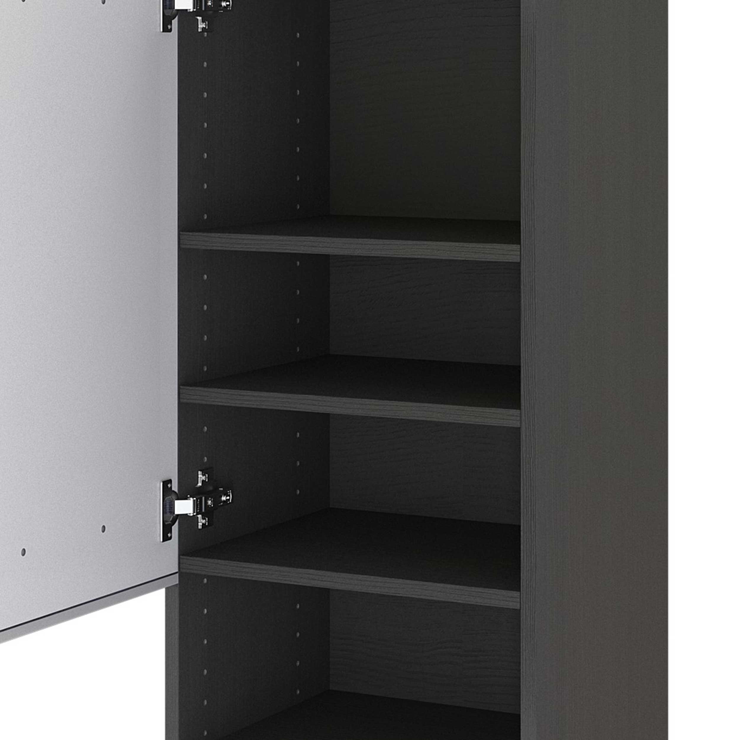 Colonne Lotuk haute avec 2 portes & 1 tiroir - chêne gris - Image 10