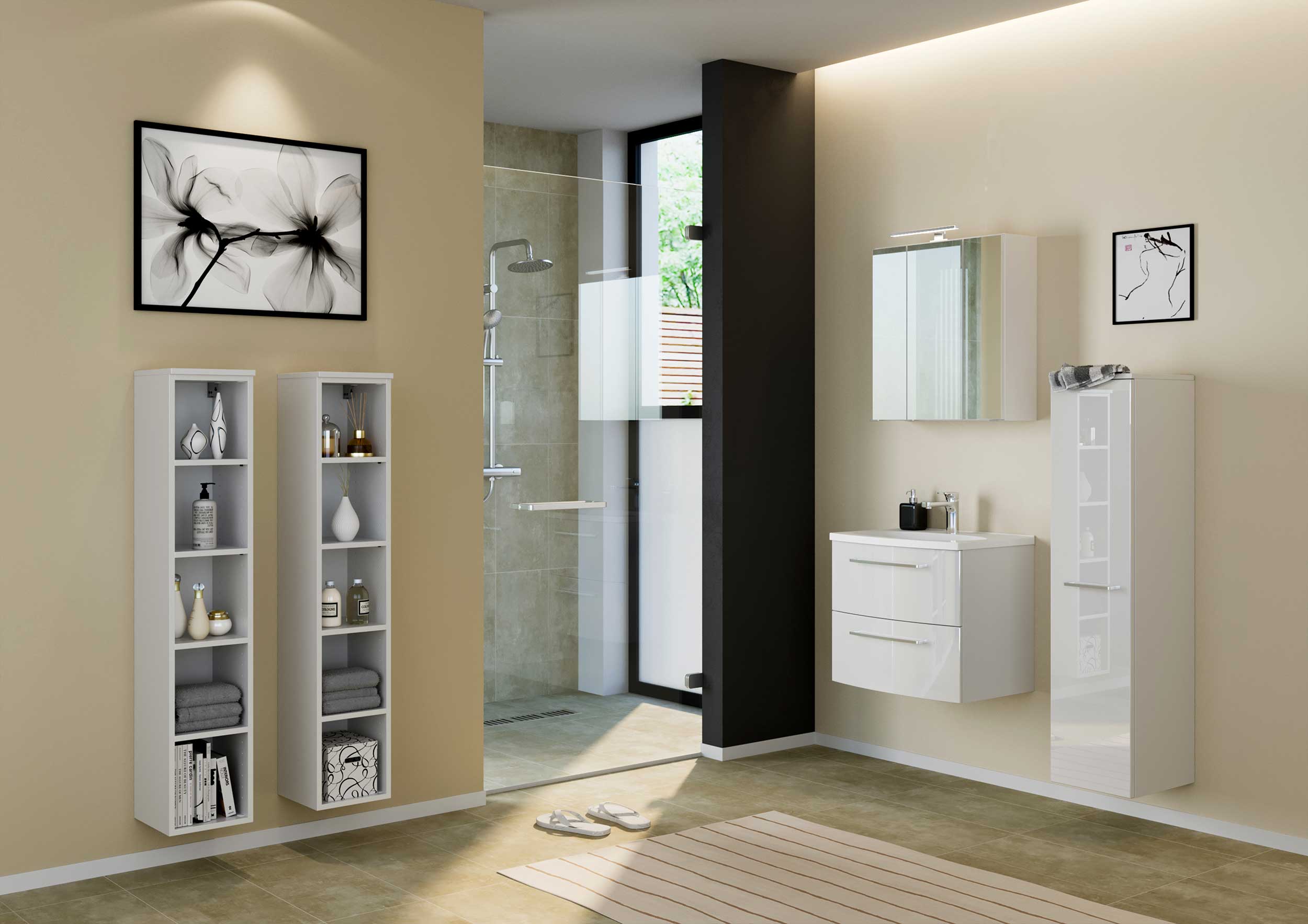 Colonne ouverte Gene 25cm - blanc - Image 8