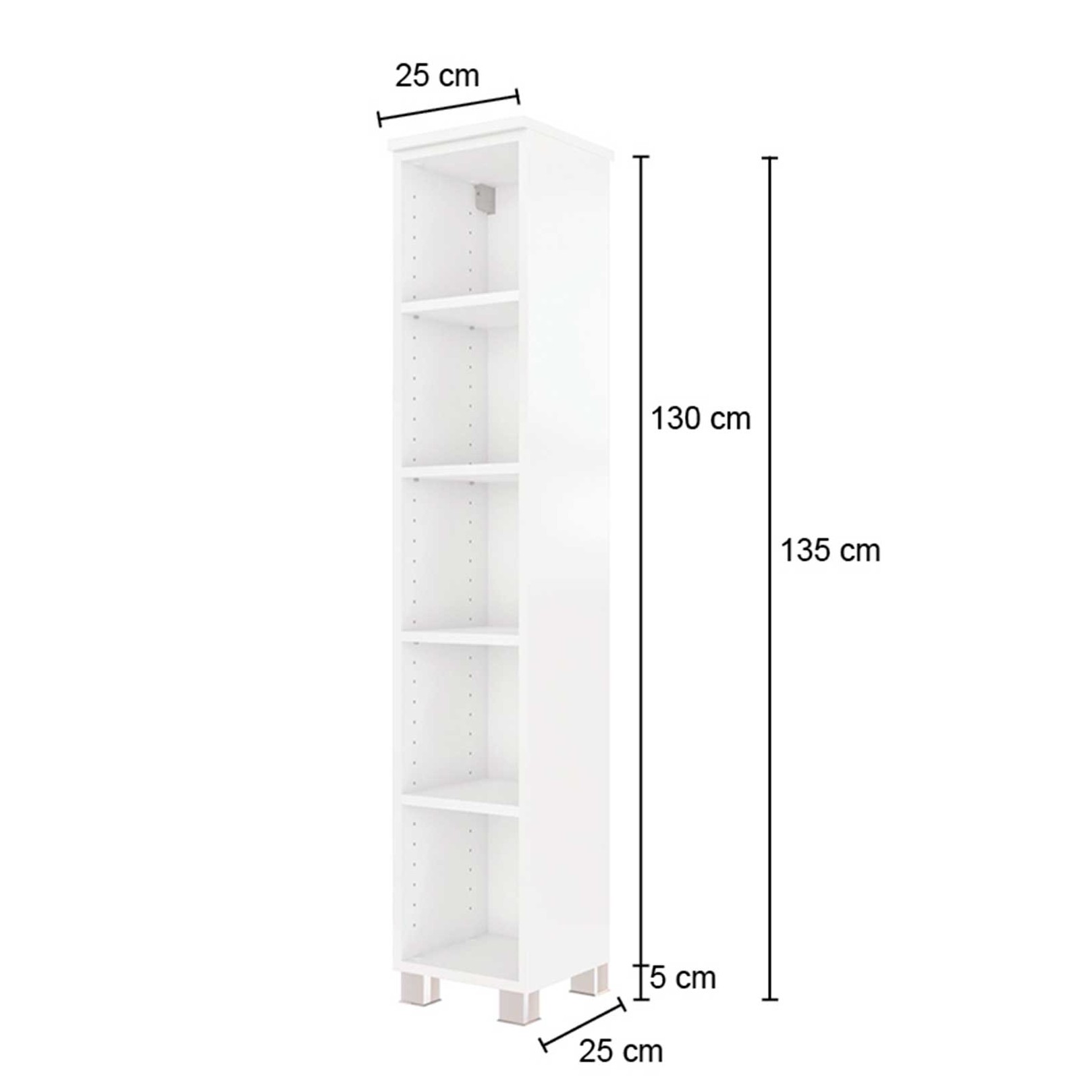 Colonne ouverte Gene 25cm - gris graphite - Image 4