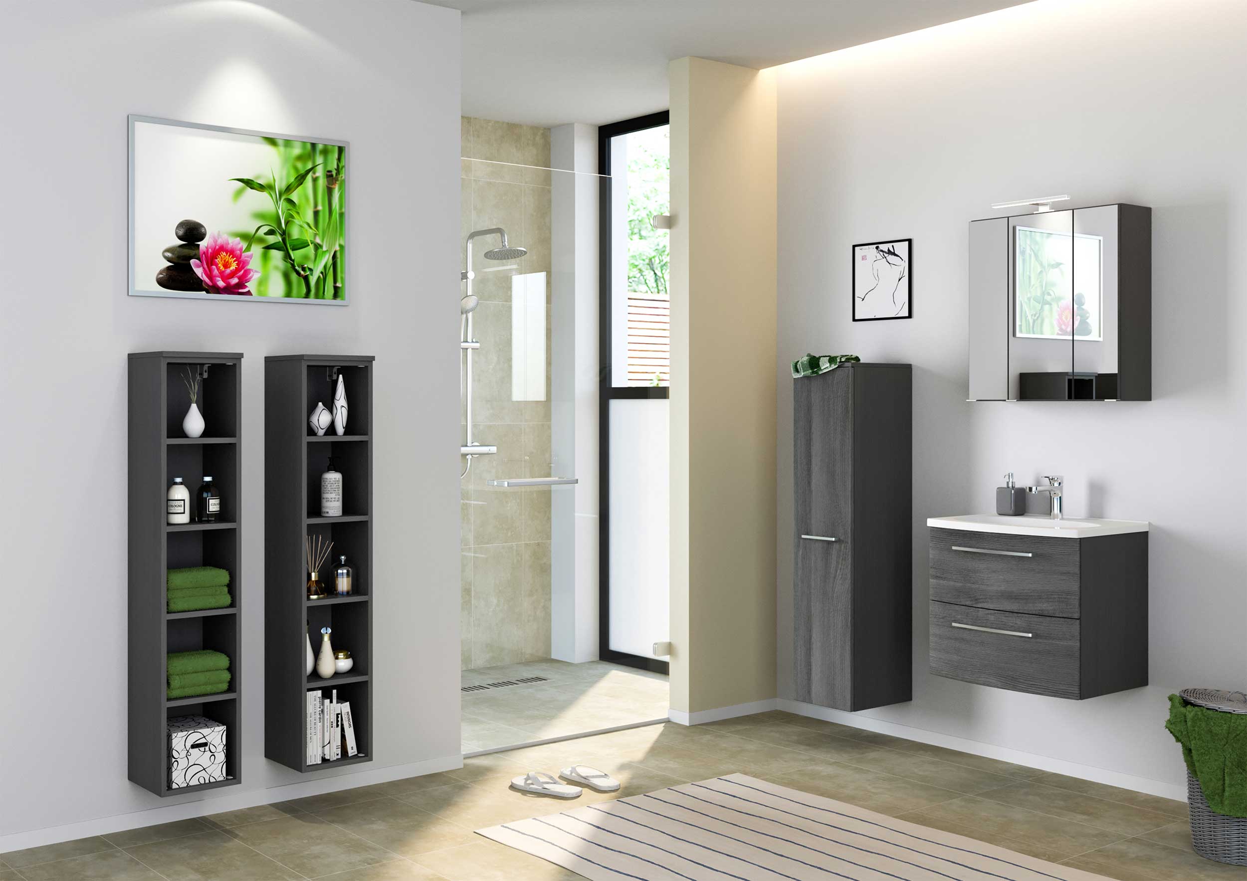 Colonne ouverte Gene 25cm - gris graphite - Image 7