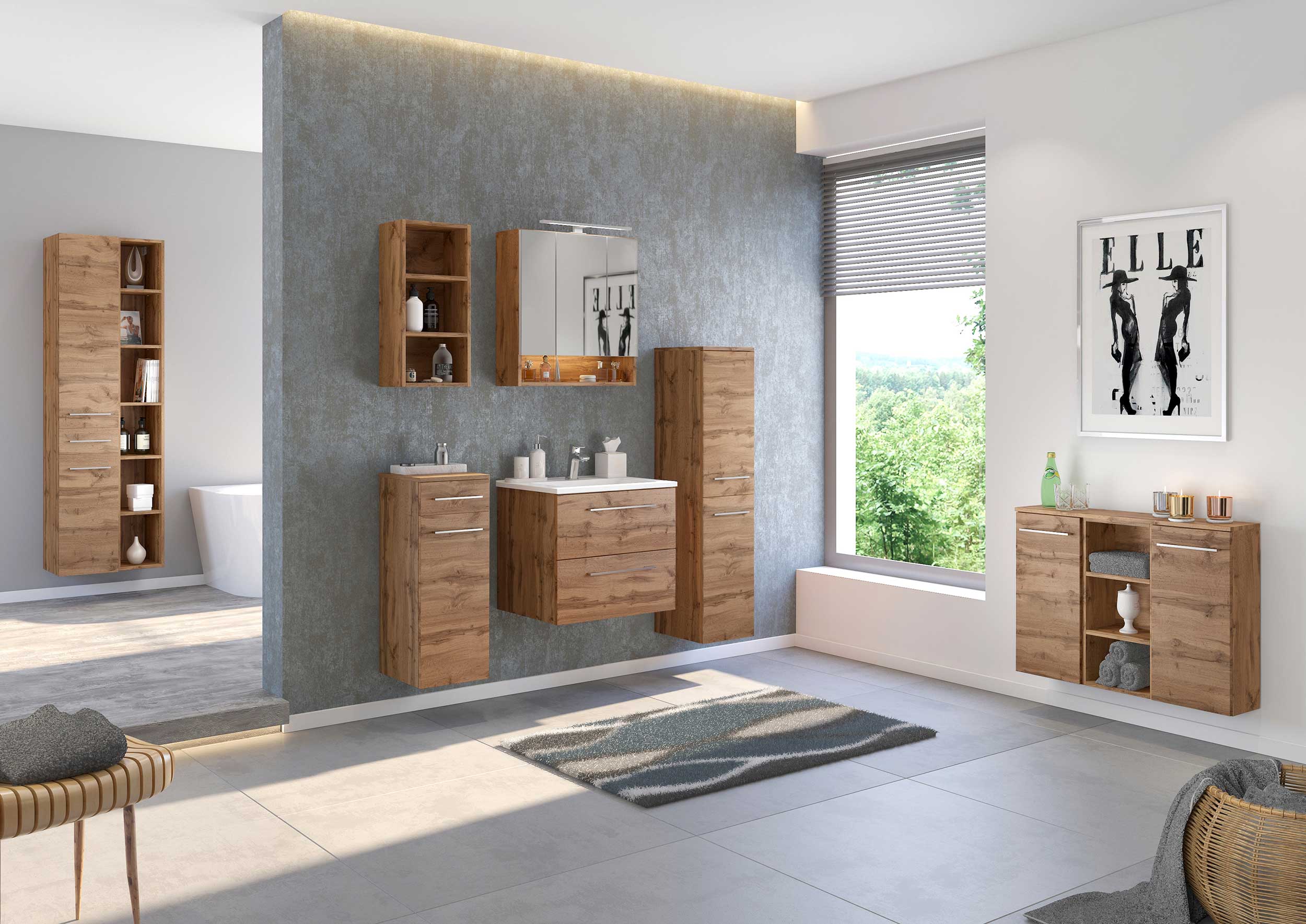 Colonne ouverte Sefa haut 25cm - chêne wotan - Image 10