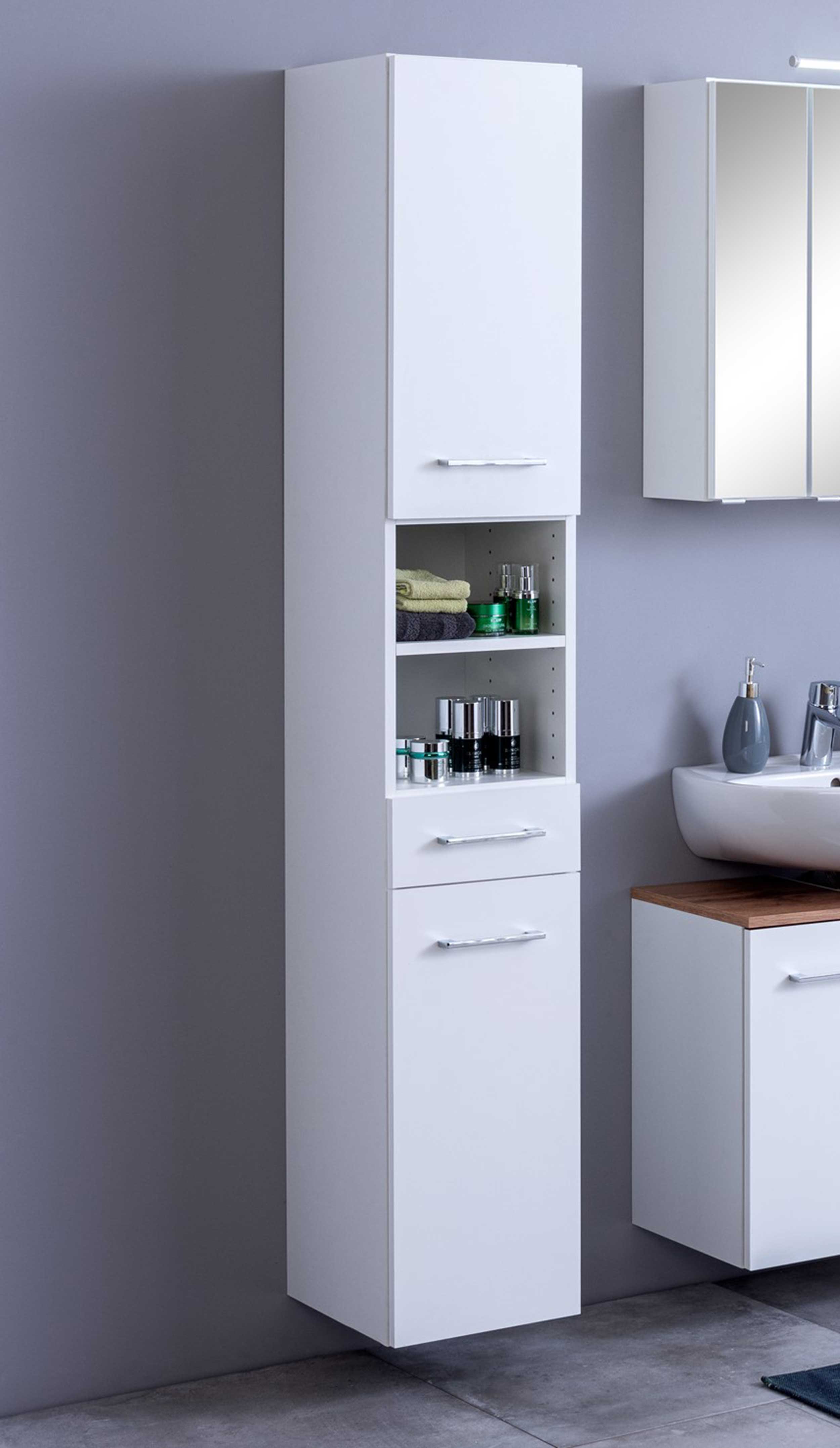 Colonne Pares 30cm 2 portes & 1 tiroir - blanc - Image 6