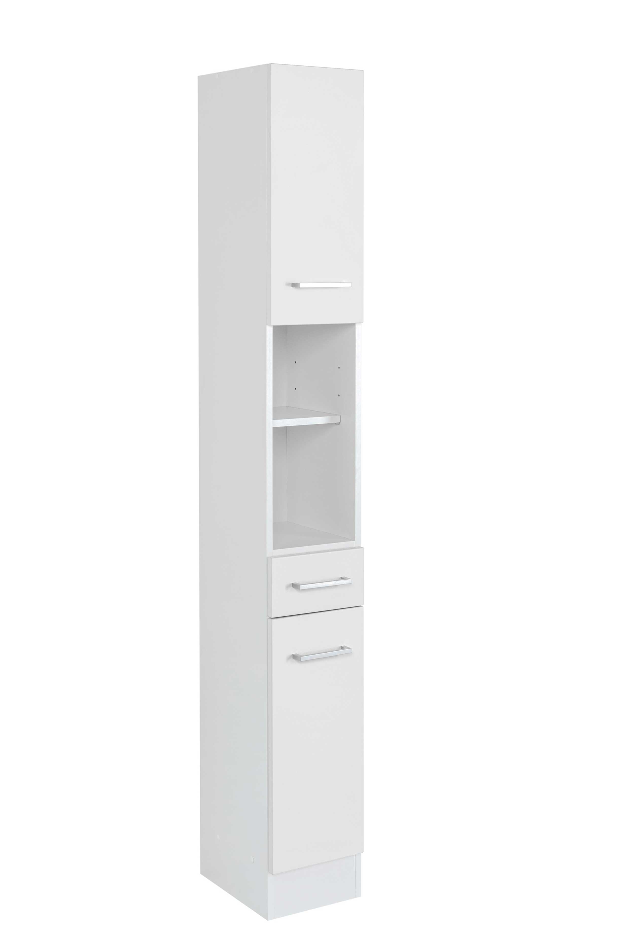 Colonne Ricca 25cm 2 portes & 1 tiroir - blanc - Image 9