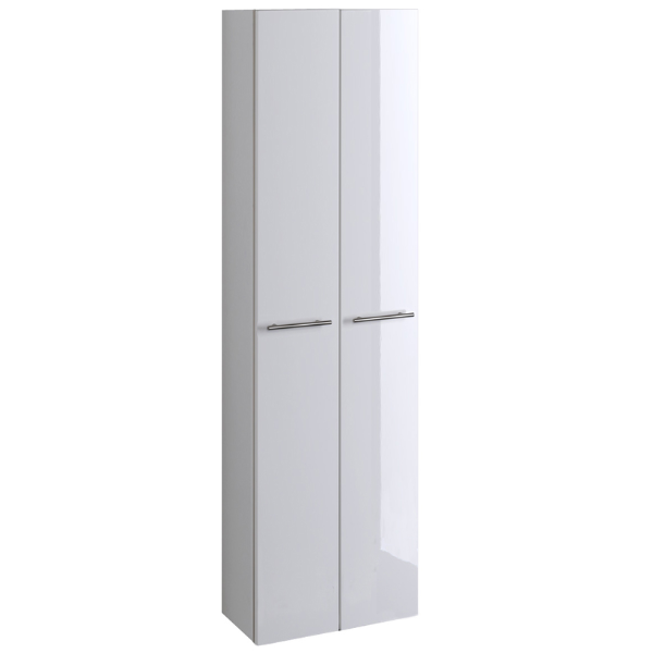 Colonne salle de bains Small 50cm 2 portes - blanc brillant