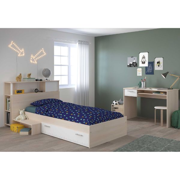 Combinaison chambre d'enfant Charly 90x190 | Lit d'enfant, dossier, bureau