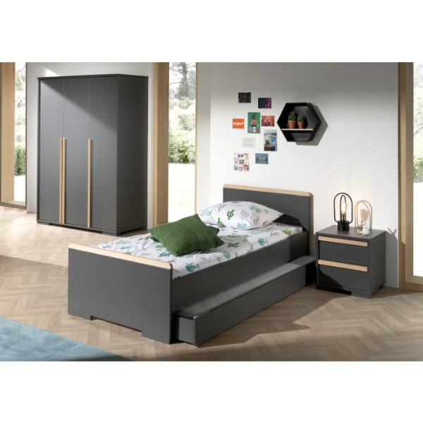 Combinaison de chambre d'enfant 2 London-anthracite/hêtre