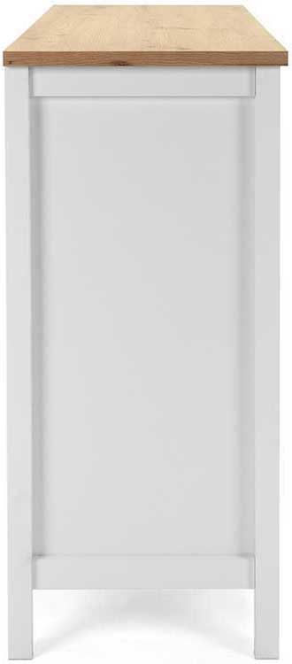 Commode Berge 120cm 3 portes & 1 tiroir - blanc/chêne - Image 5