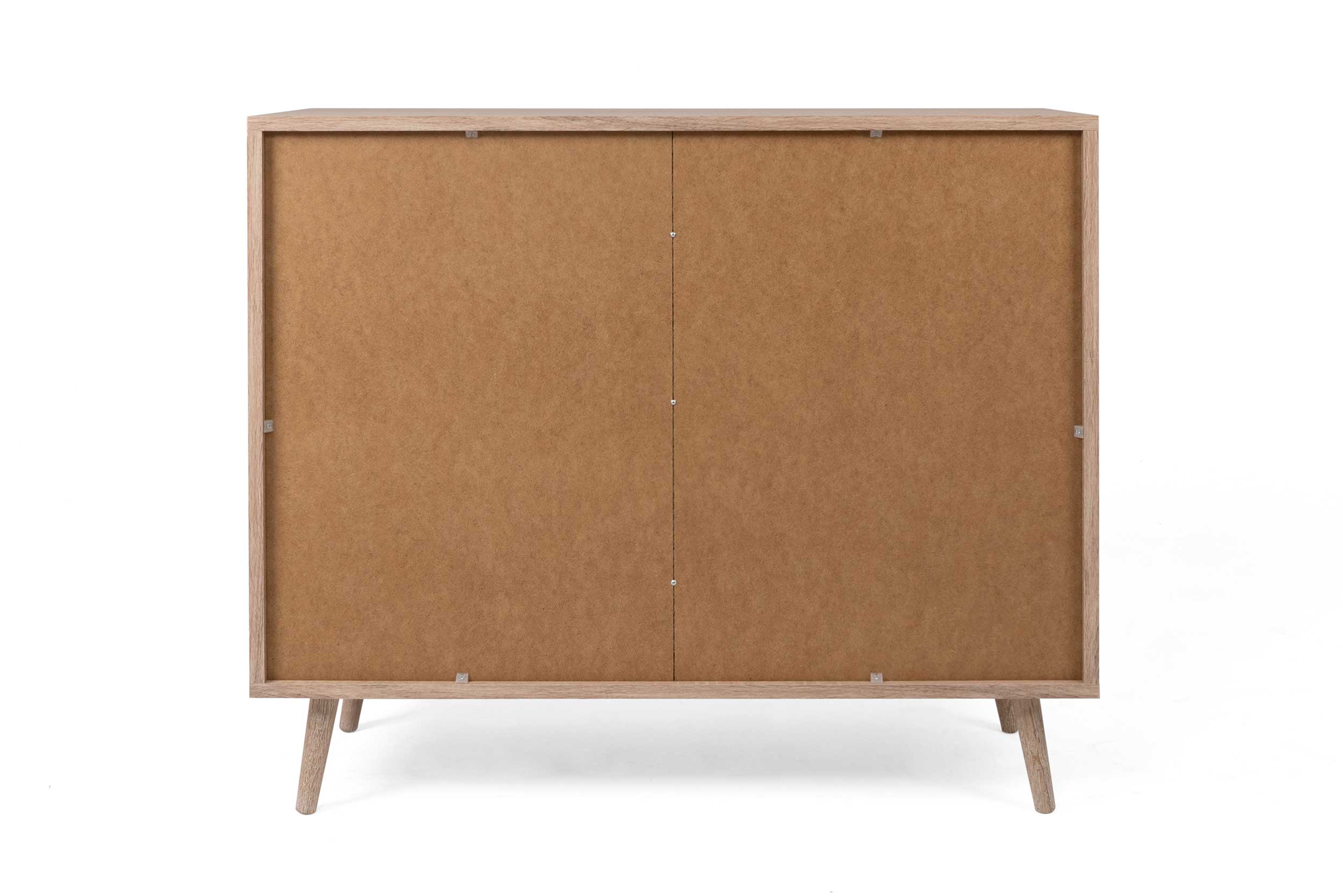 Commode Bilal 102cm 2 portes - chêne/raphia imprimé - Image 4