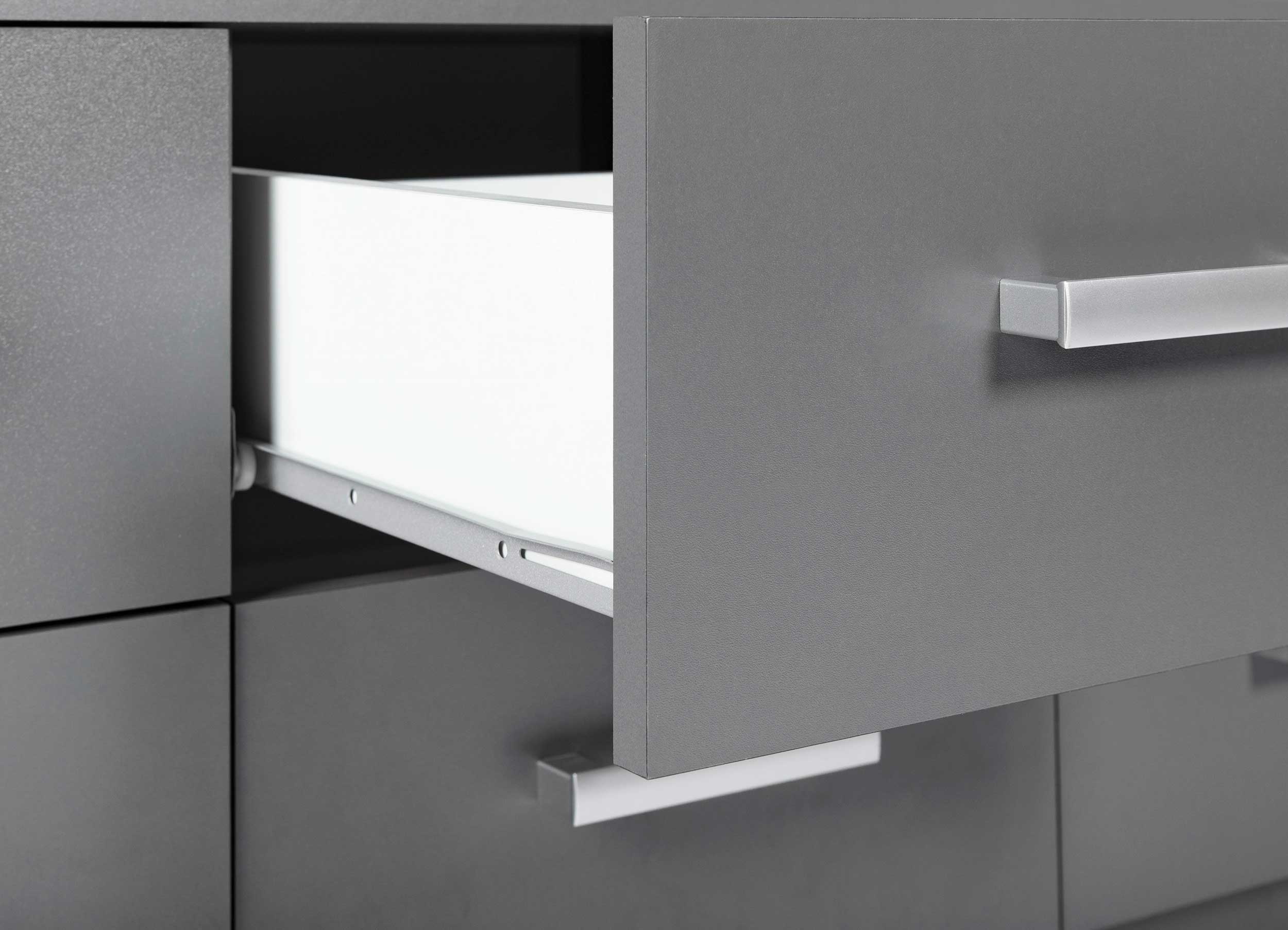 Commode Eden 122cm 6 tiroirs - gris graphite - Image 3