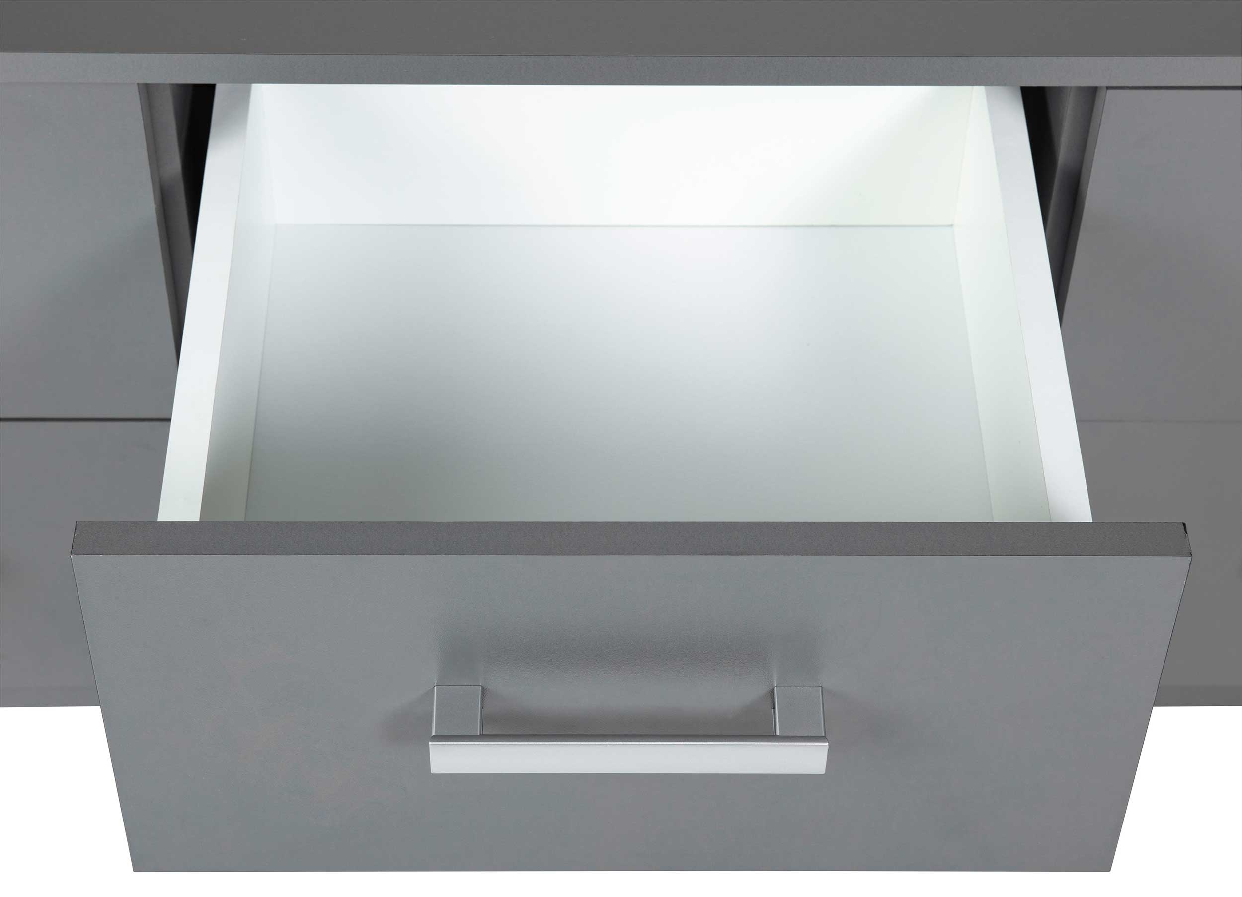 Commode Eden 122cm 6 tiroirs - gris graphite - Image 4