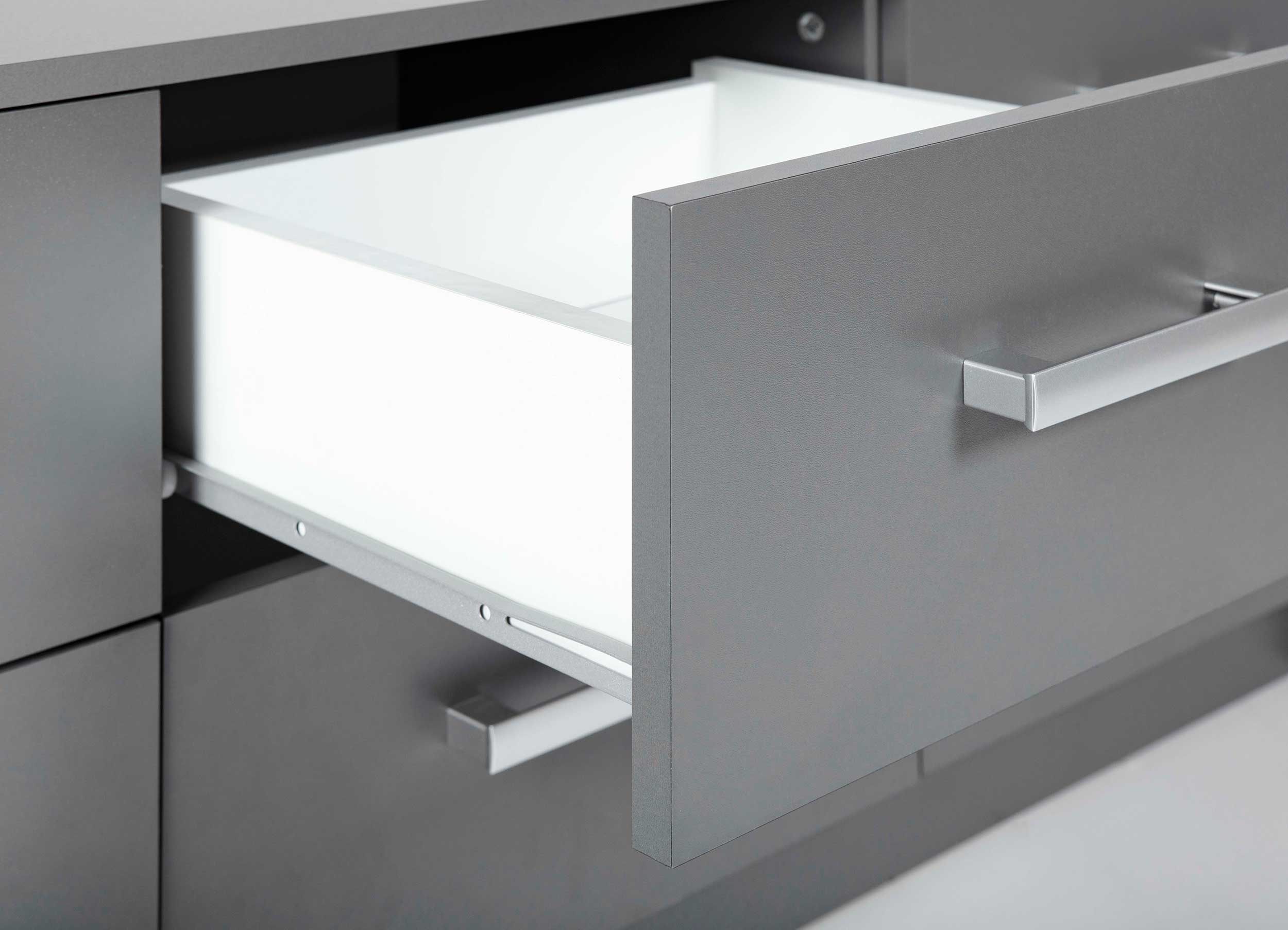 Commode Eden 122cm 6 tiroirs - gris graphite - Image 6