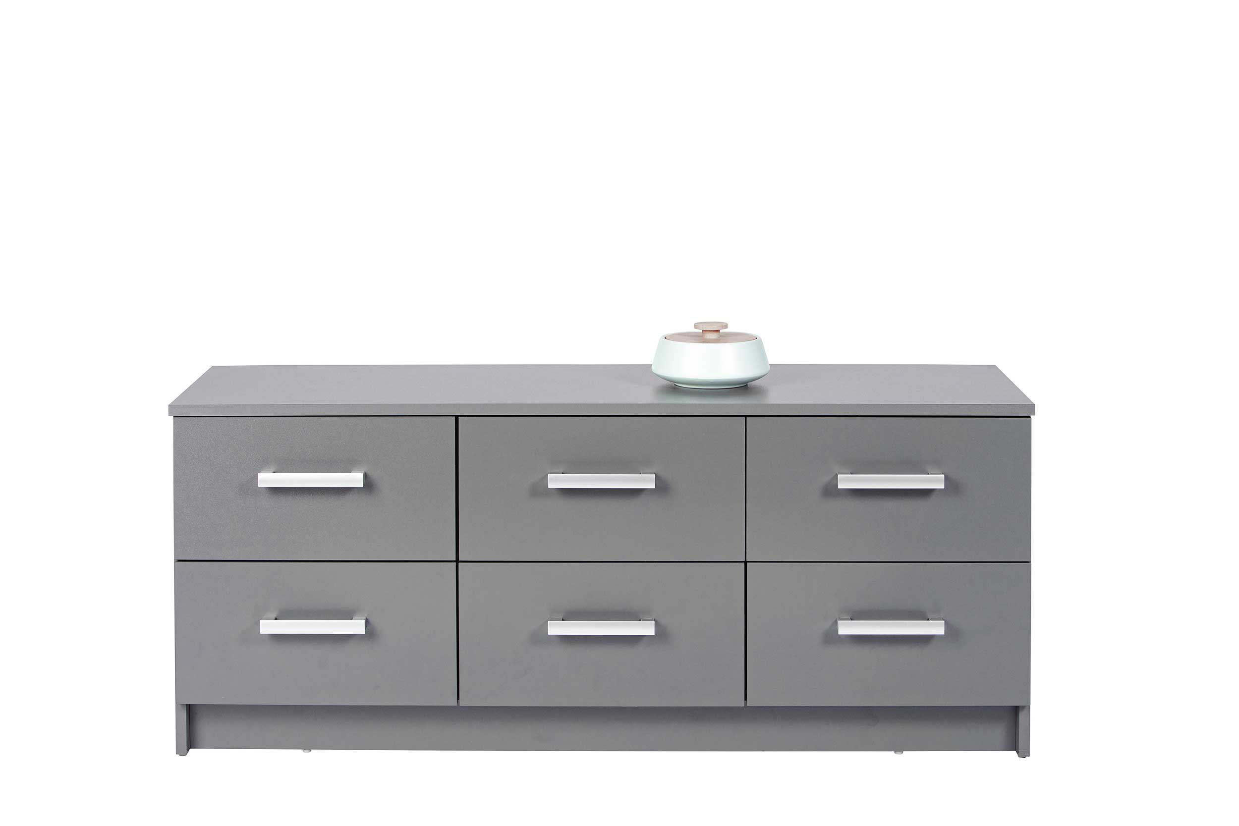 Commode Eden 122cm 6 tiroirs - gris graphite - Image 8