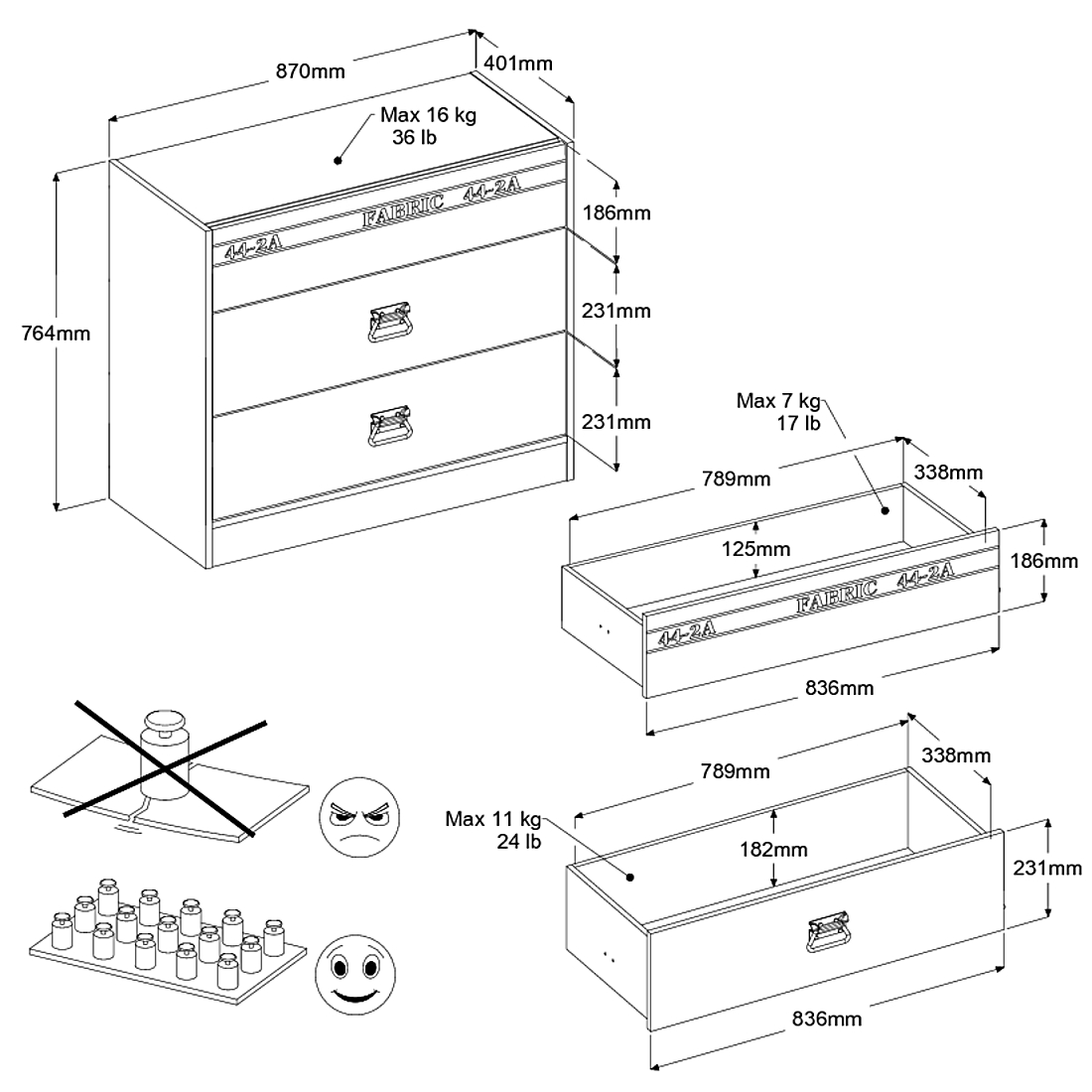 Commode Fabien - gris - Image 2