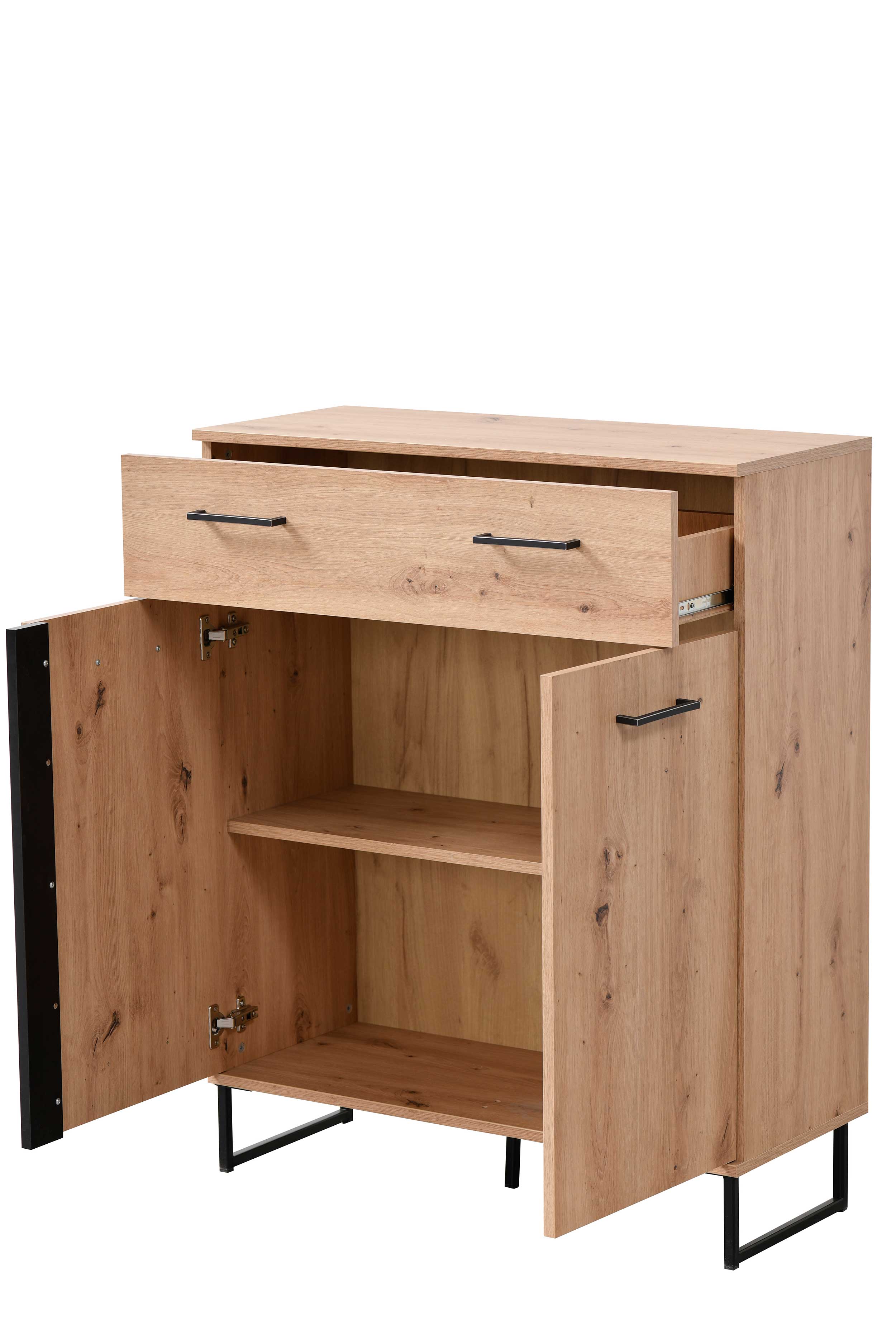 Commode Hoggas 2 portes & 1 tiroir - chêne - Image 8