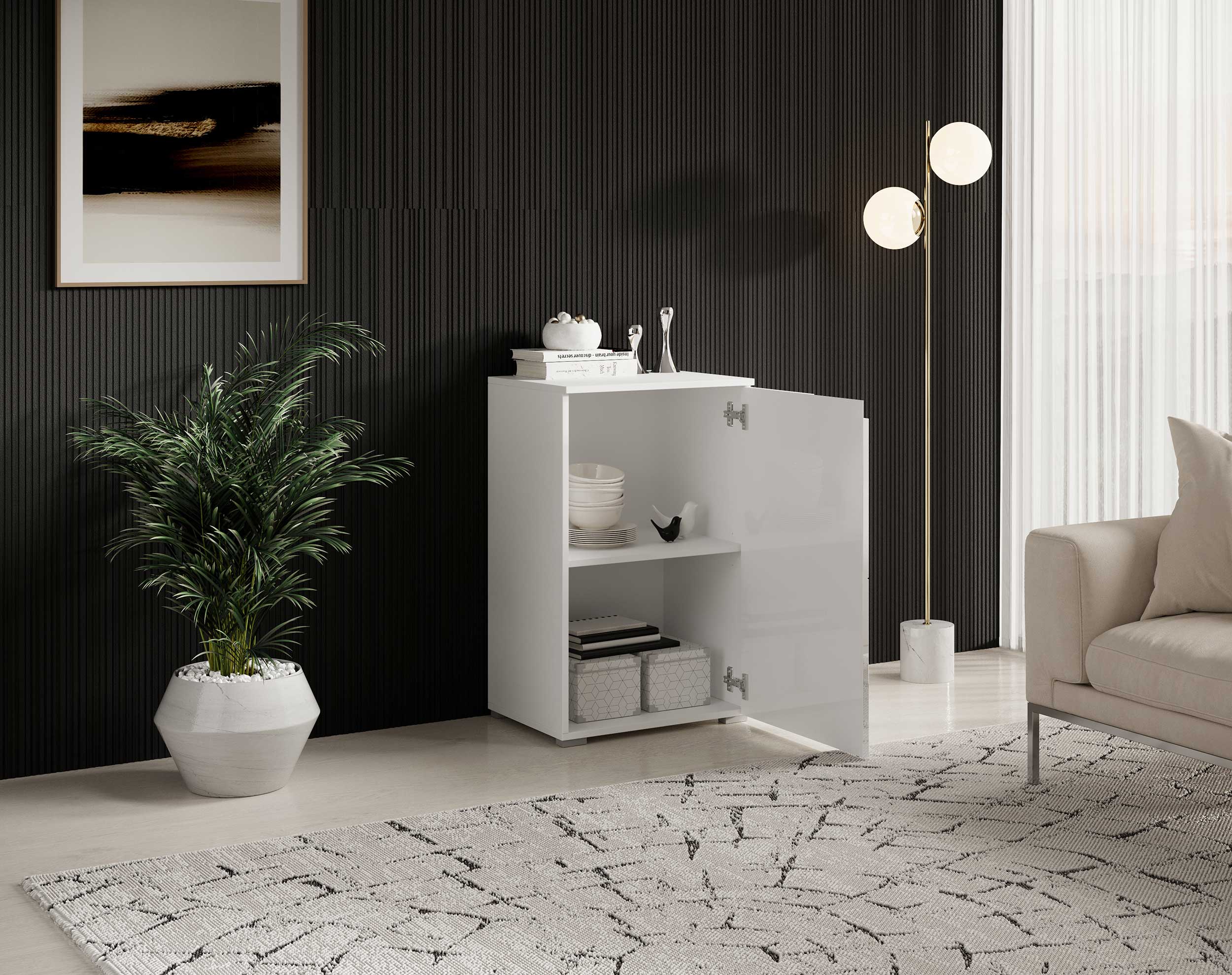 Commode Peso 1 porte - blanc - Image 4