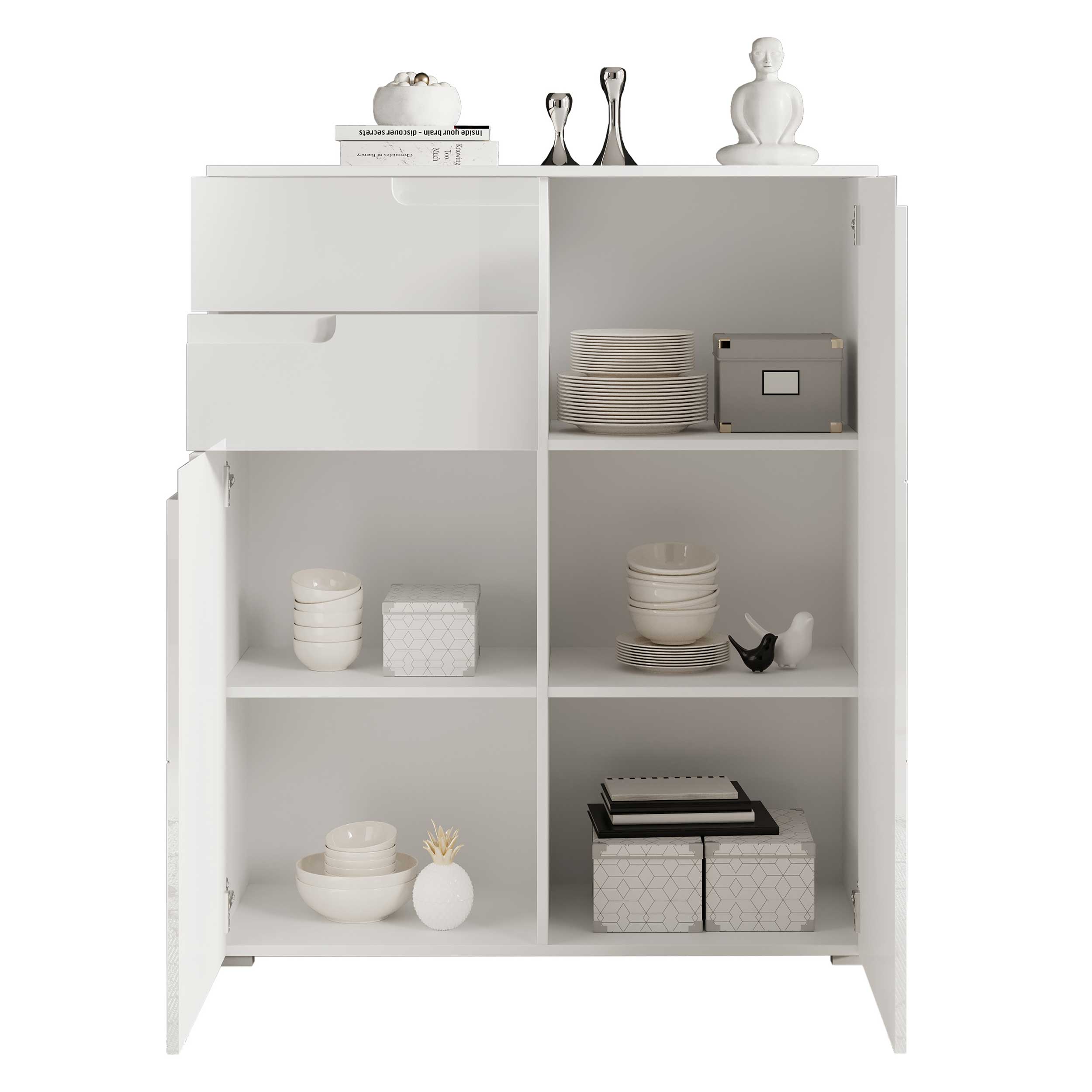 Commode Peso 2 portes 2 tiroirs - blanc - Image 2