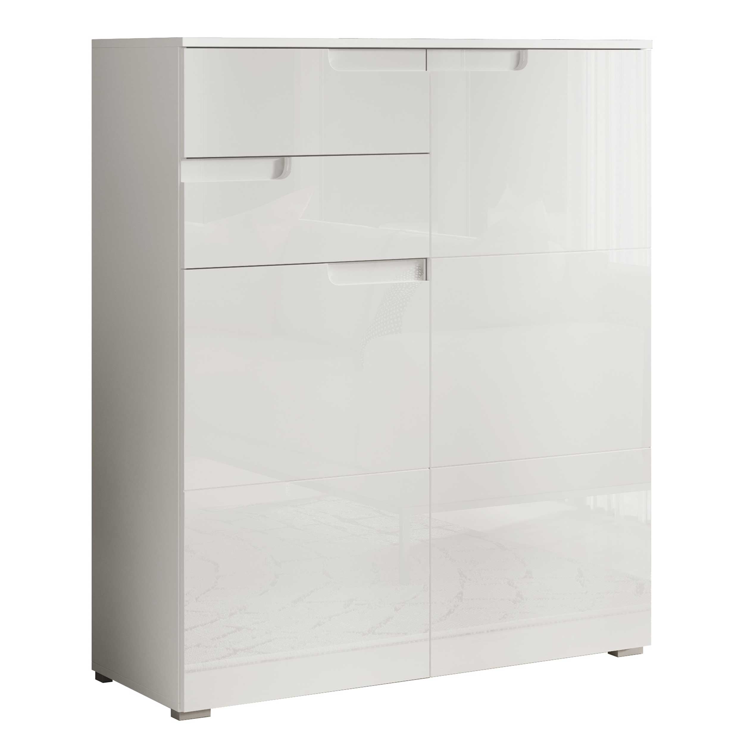 Commode Peso 2 portes 2 tiroirs - blanc - Image 6
