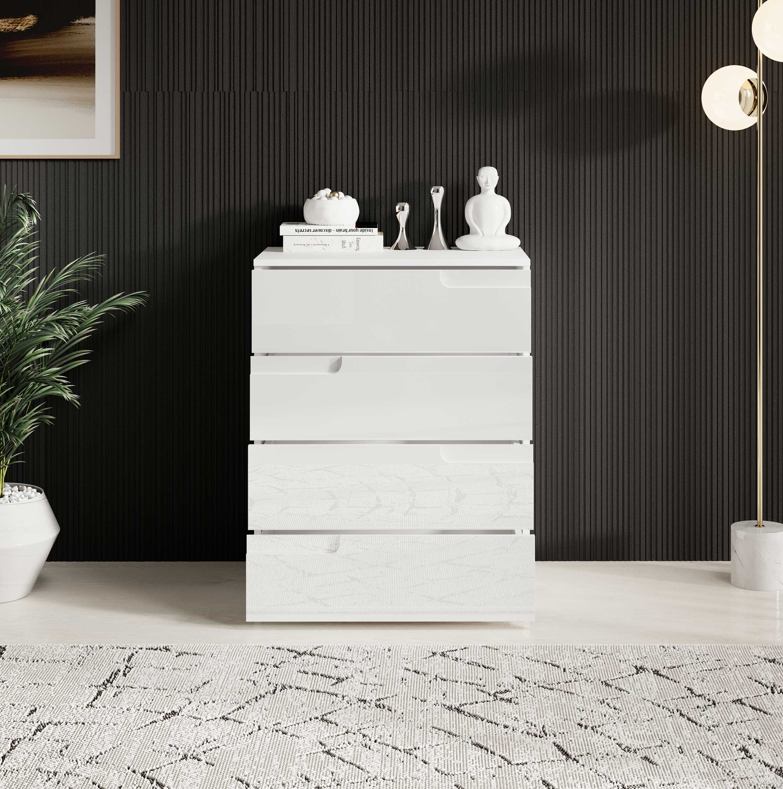 Commode Peso 4 tiroirs - blanc - Image 4