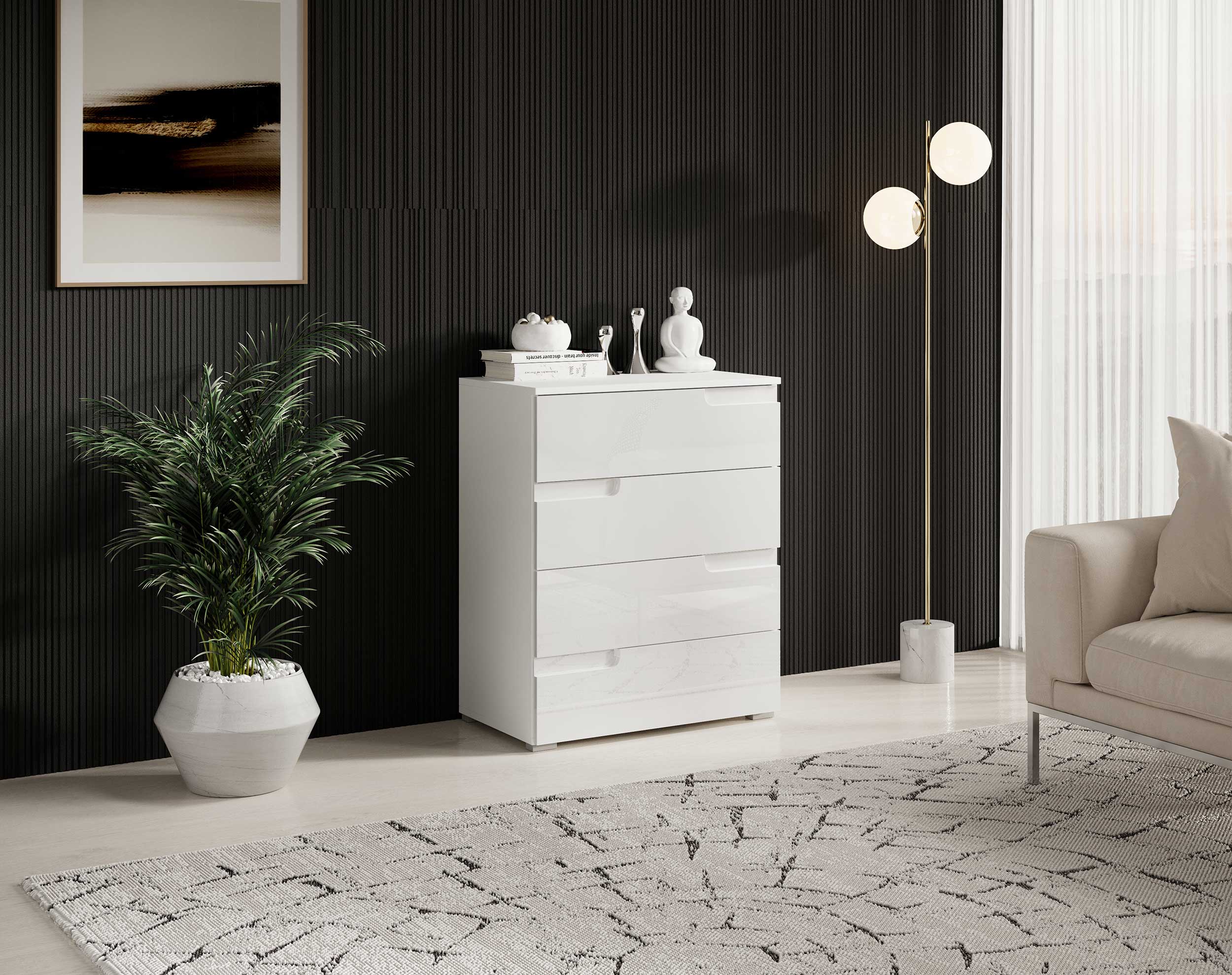 Commode Peso 4 tiroirs - blanc - Image 7